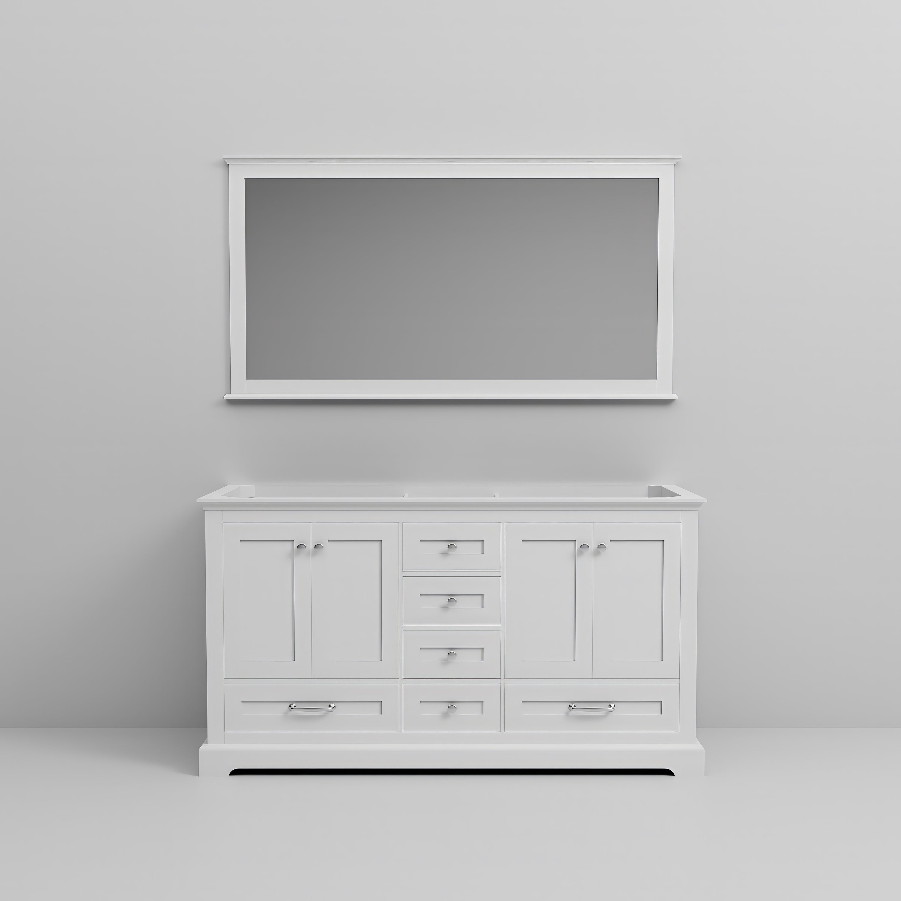 Dukes 60 in. W x 22 in. D White Double Bath Vanity