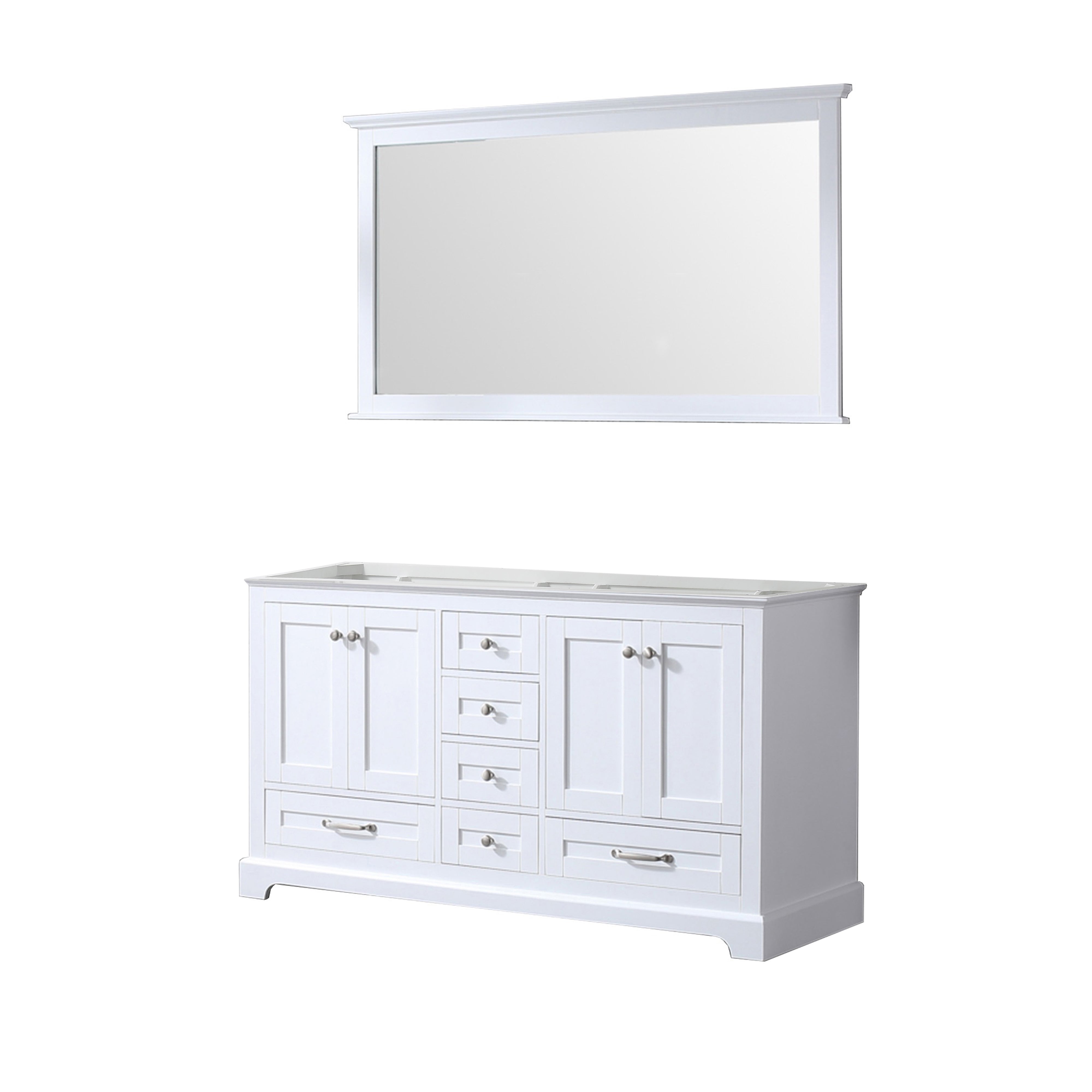 Dukes 60 in. W x 22 in. D White Double Bath Vanity