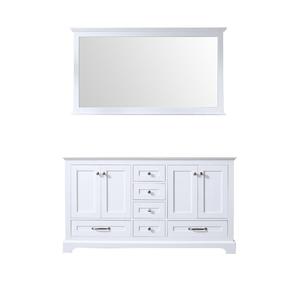 Dukes 60 in. W x 22 in. D White Double Bath Vanity