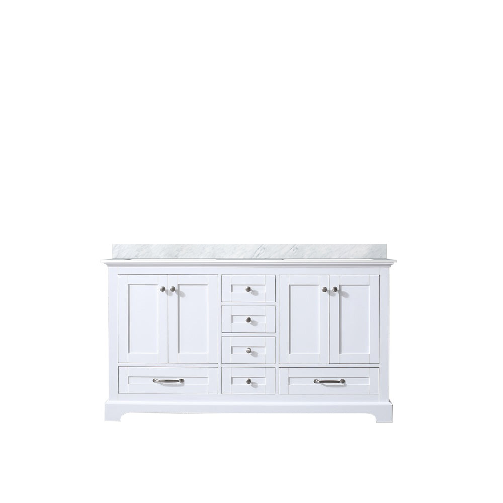 Dukes 60 in. W x 22 in. D White Double Bath Vanity
