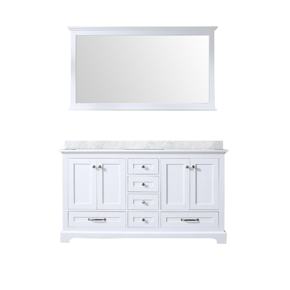 Dukes 60 in. W x 22 in. D White Double Bath Vanity