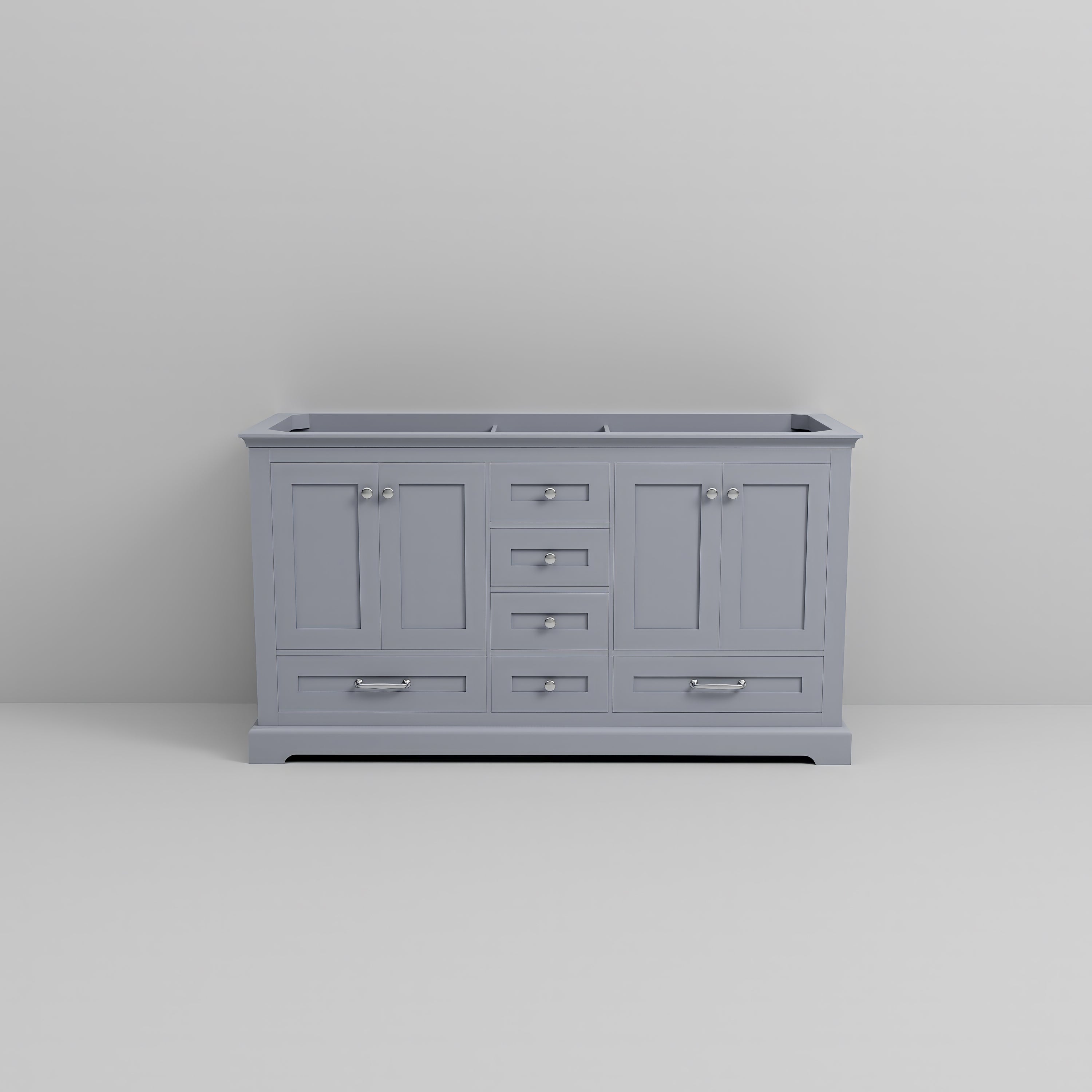 Dukes 60 in. W x 22 in. D Dark Grey Double Bath Vanity
