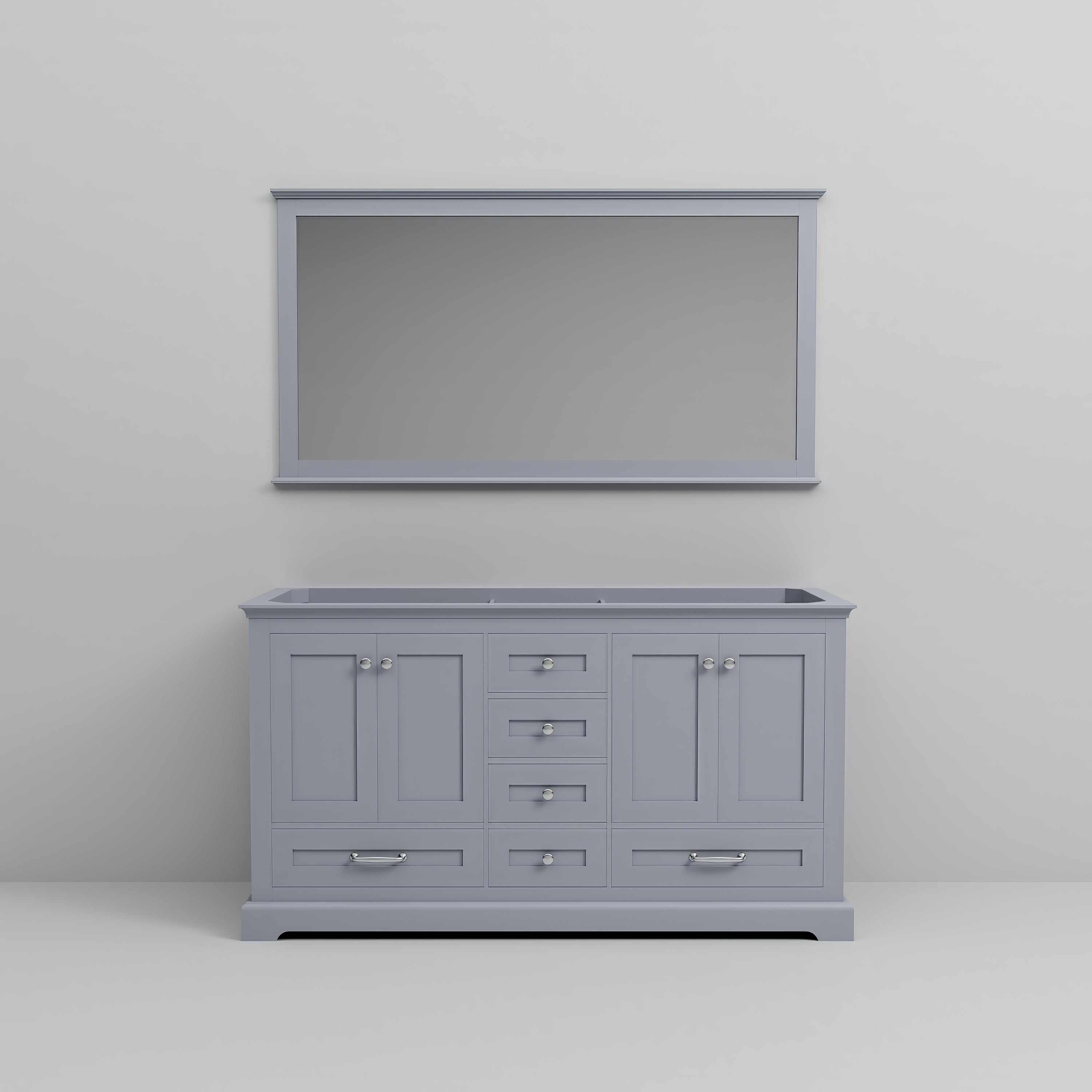 Dukes 60 in. W x 22 in. D Dark Grey Double Bath Vanity