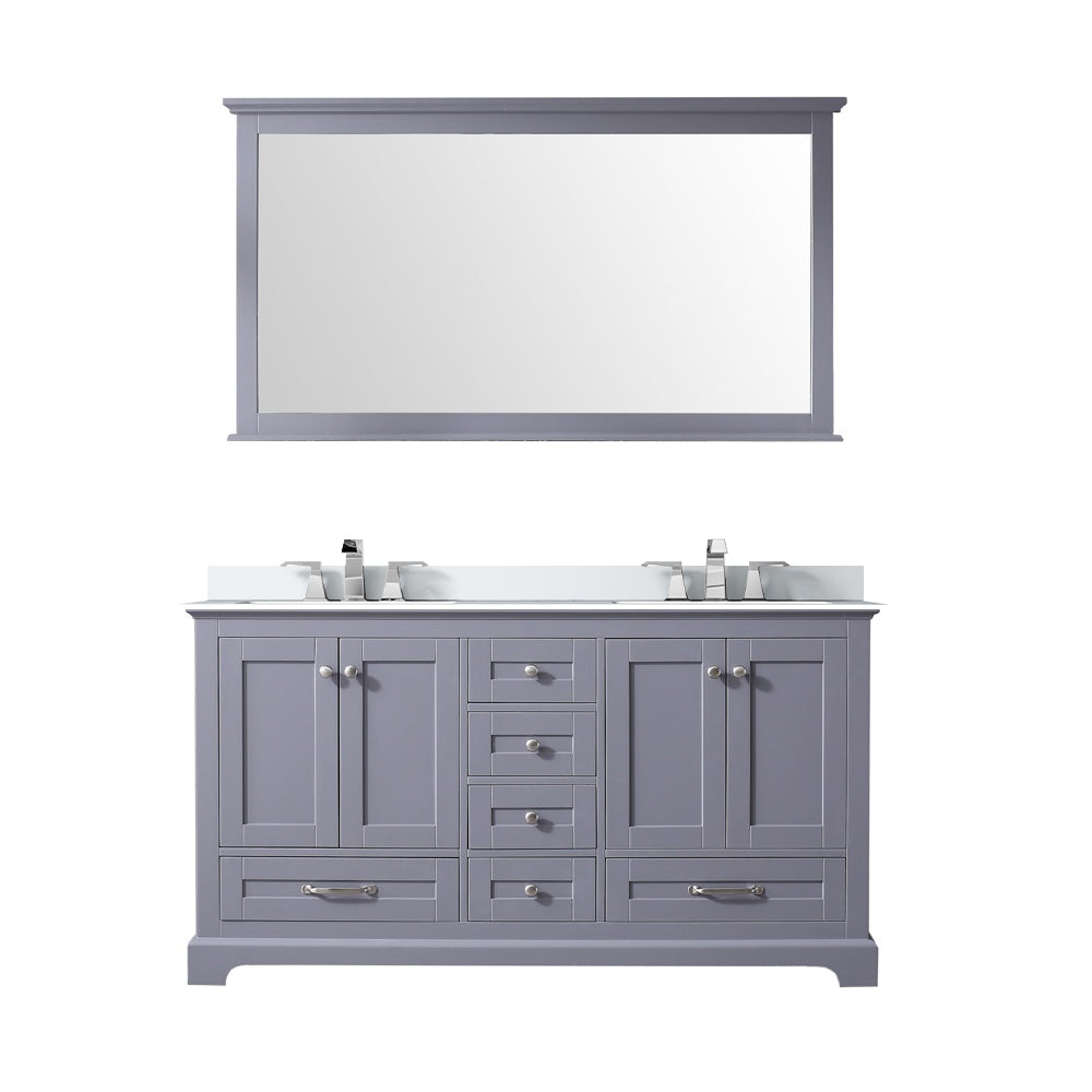 Dukes 60 in. W x 22 in. D Dark Grey Double Bath Vanity