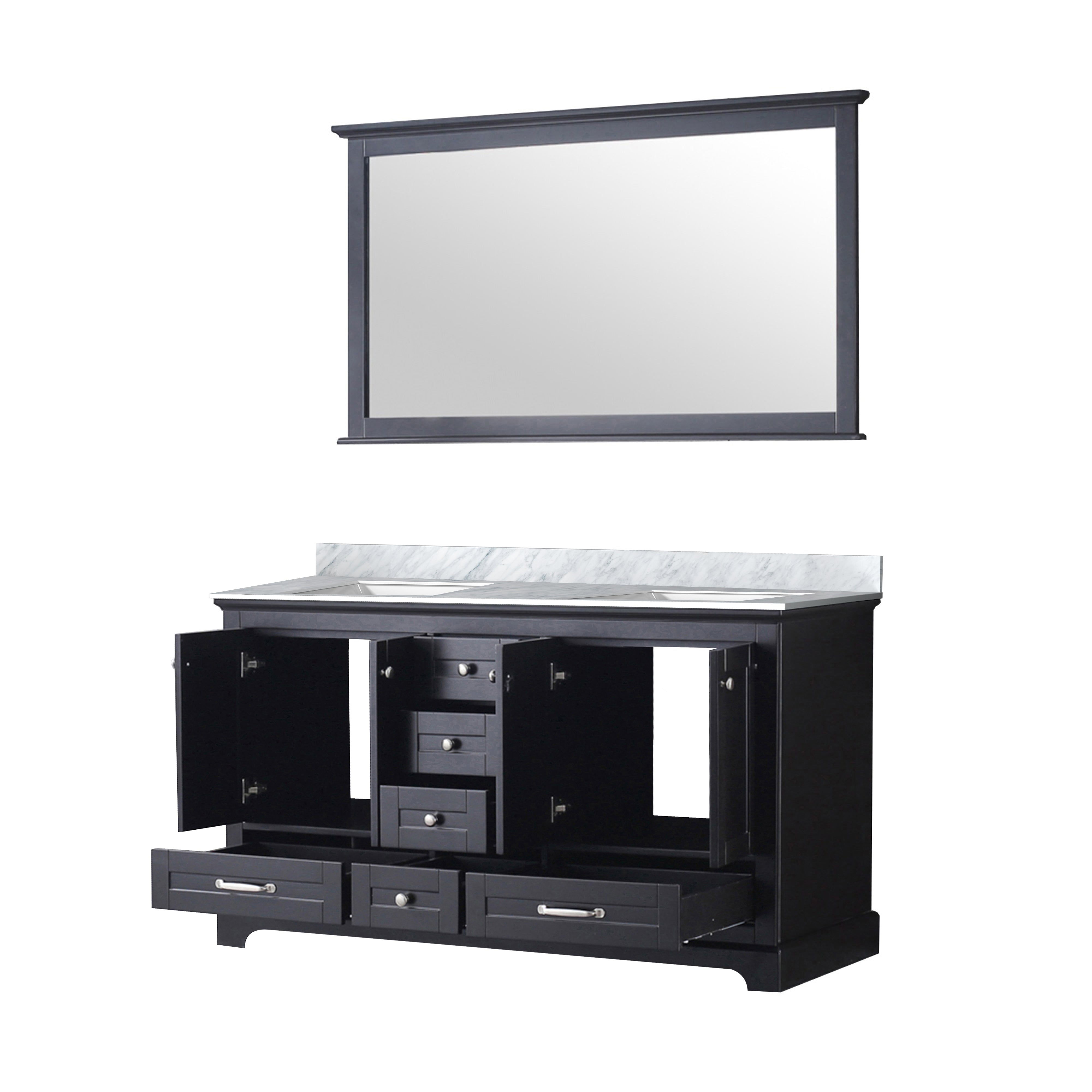 Dukes 60 in. W x 22 in. D Espresso Double Bath Vanity