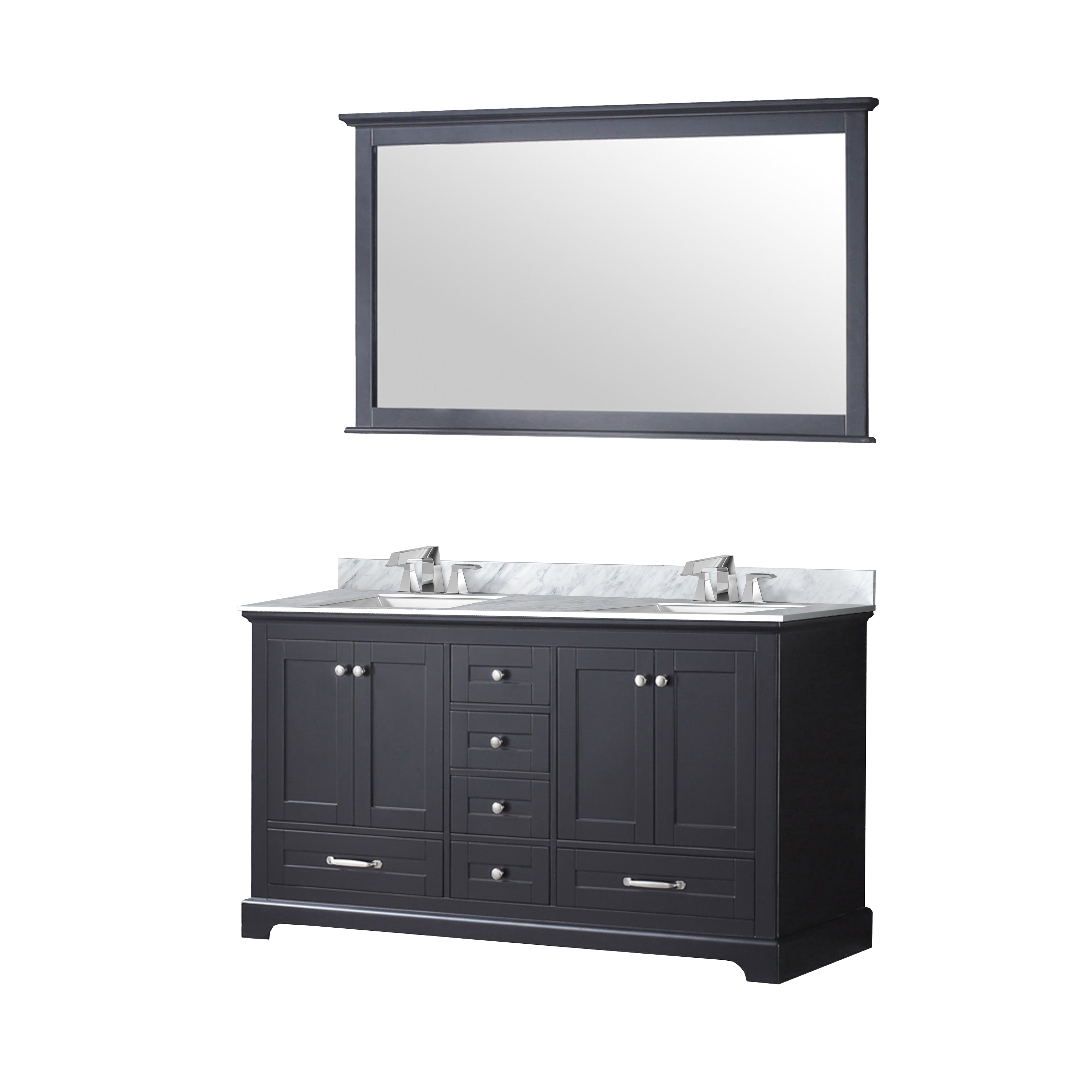 Dukes 60 in. W x 22 in. D Espresso Double Bath Vanity