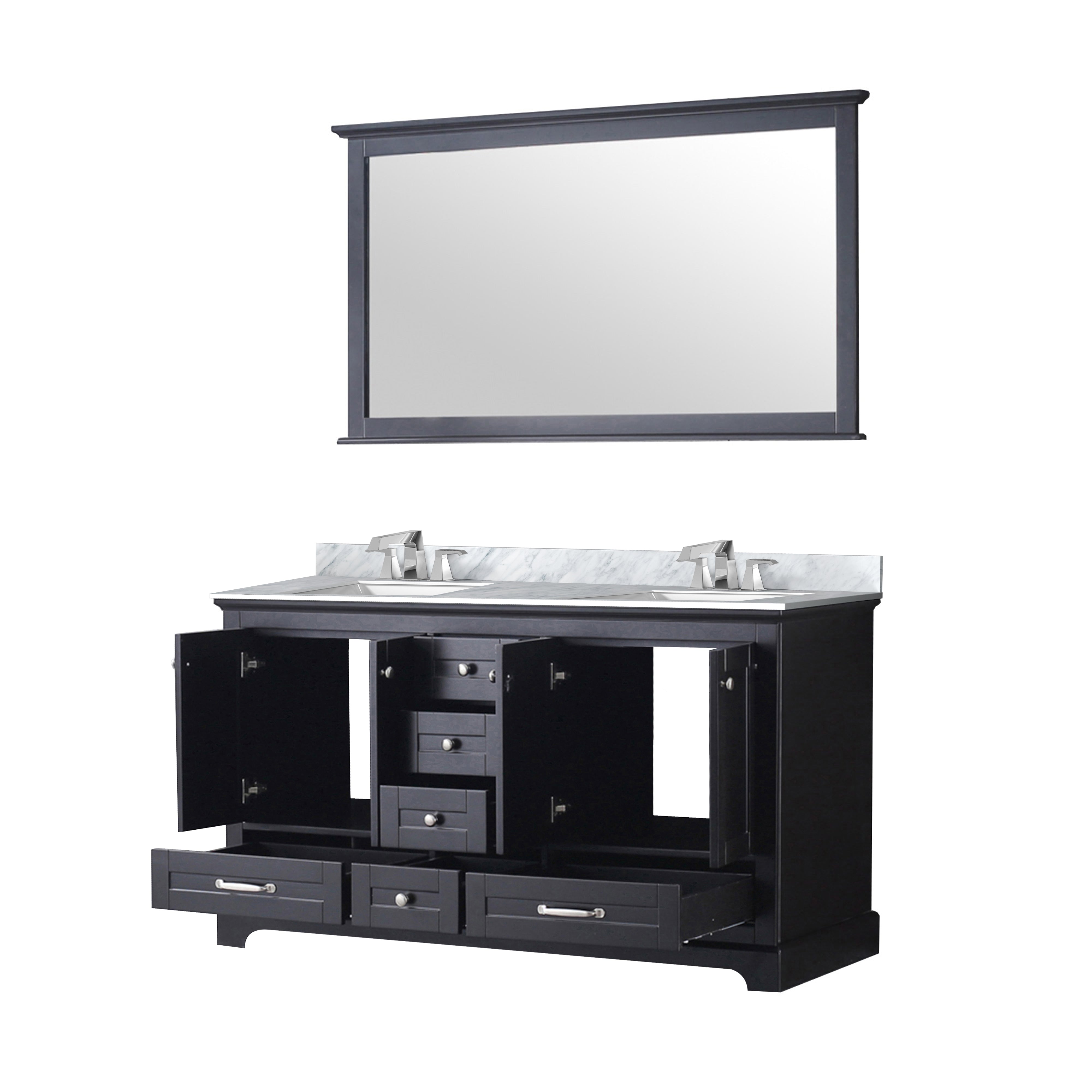 Dukes 60 in. W x 22 in. D Espresso Double Bath Vanity
