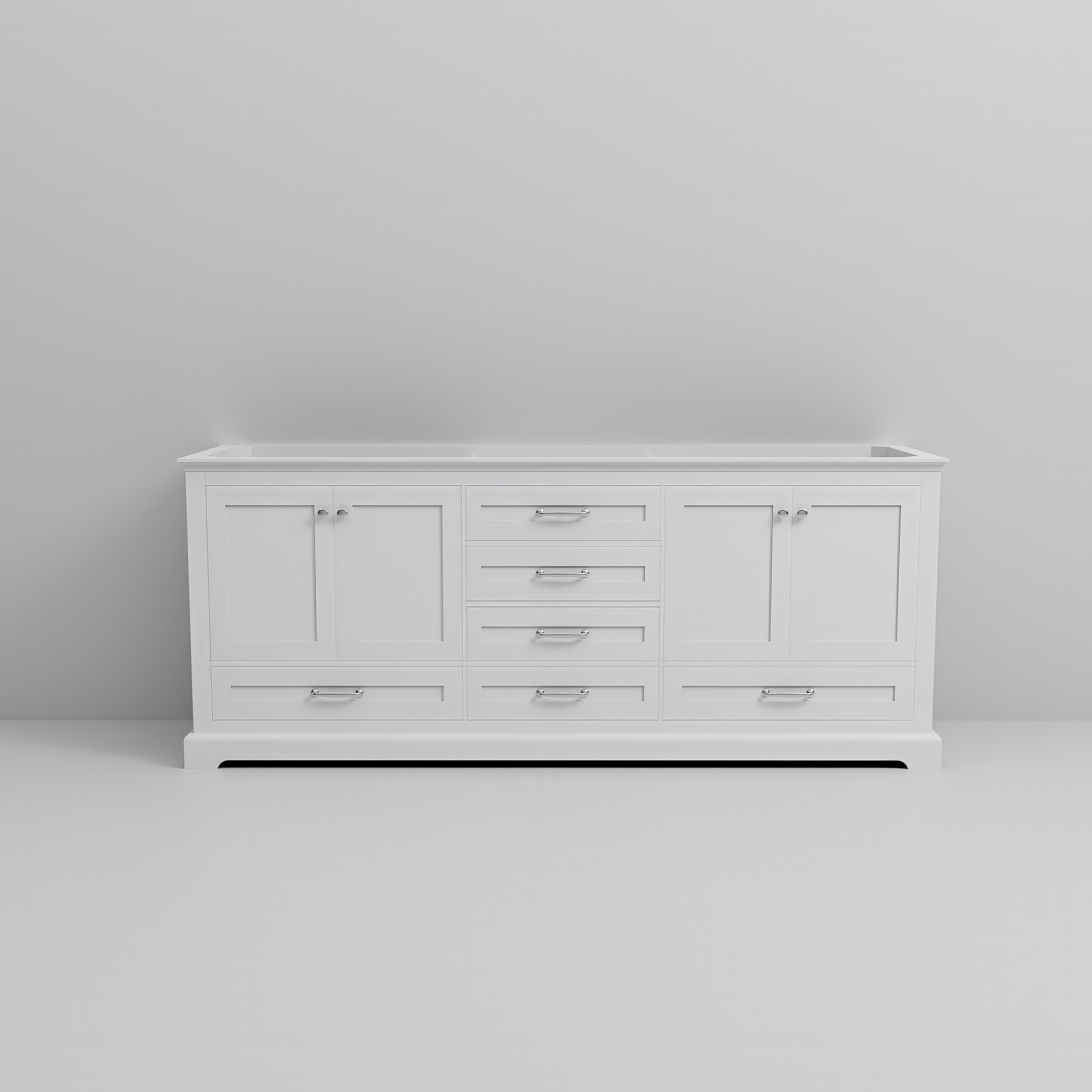 Dukes 80 in. W x 22 in. D White Double Bath Vanity