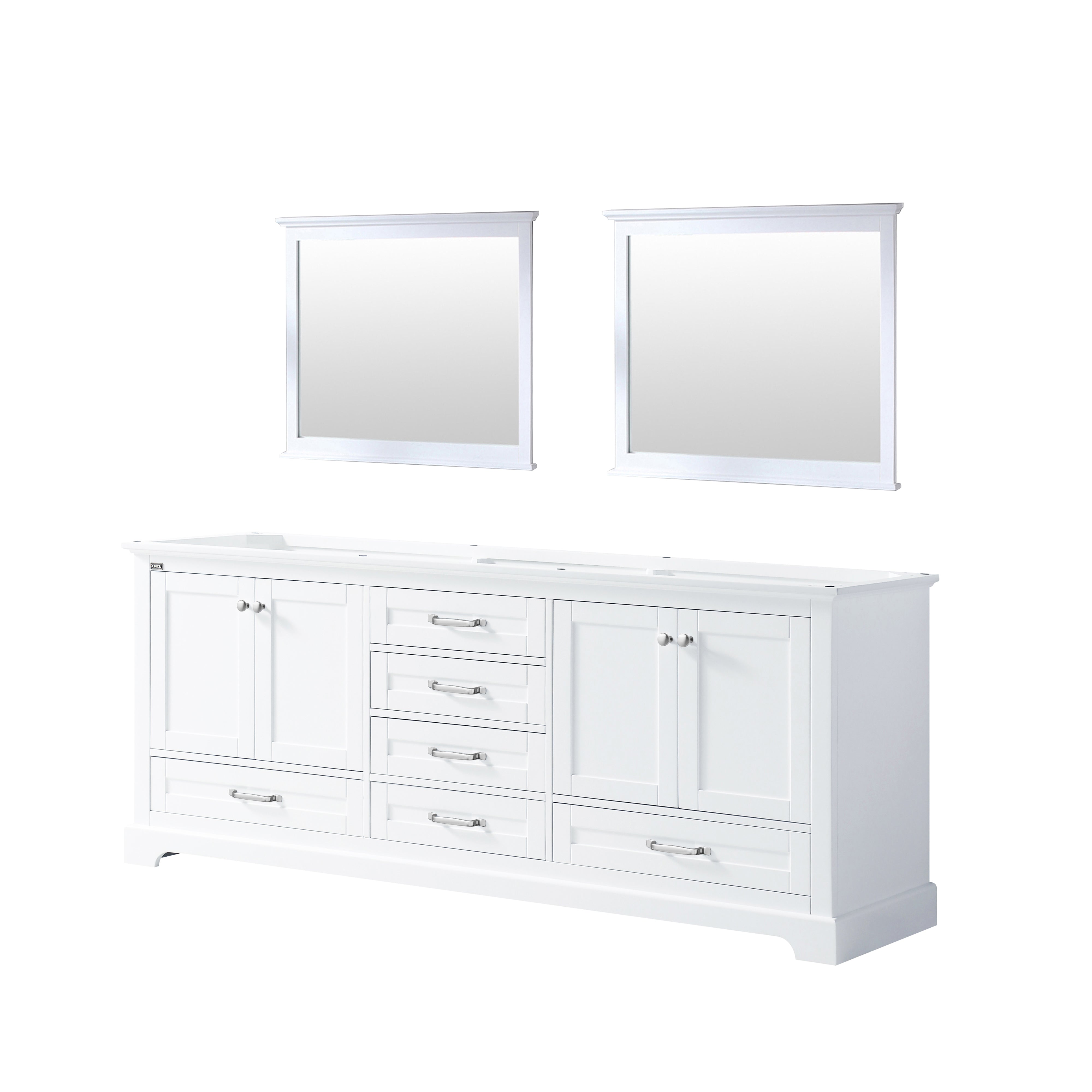 Dukes 80 in. W x 22 in. D White Double Bath Vanity