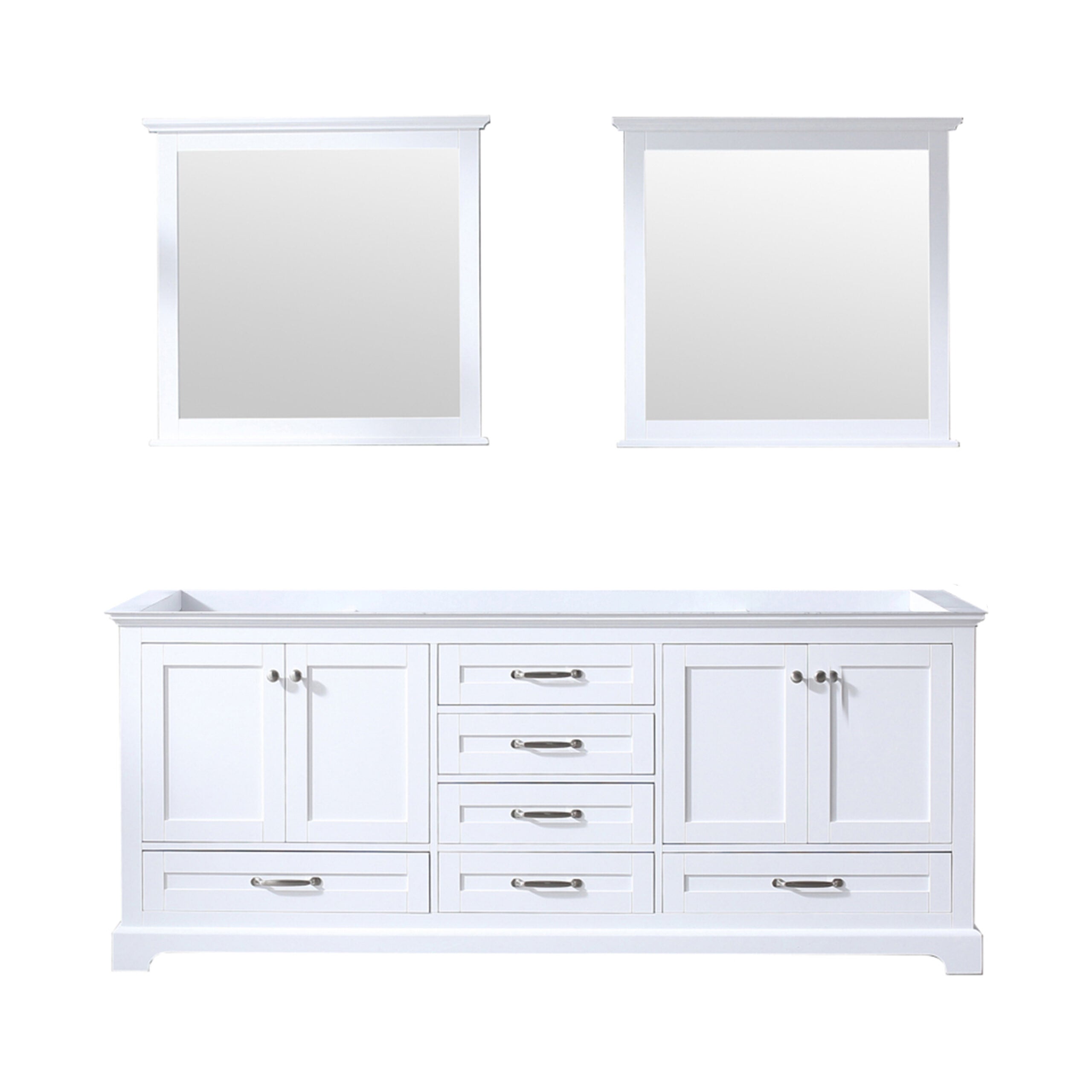 Dukes 80 in. W x 22 in. D White Double Bath Vanity