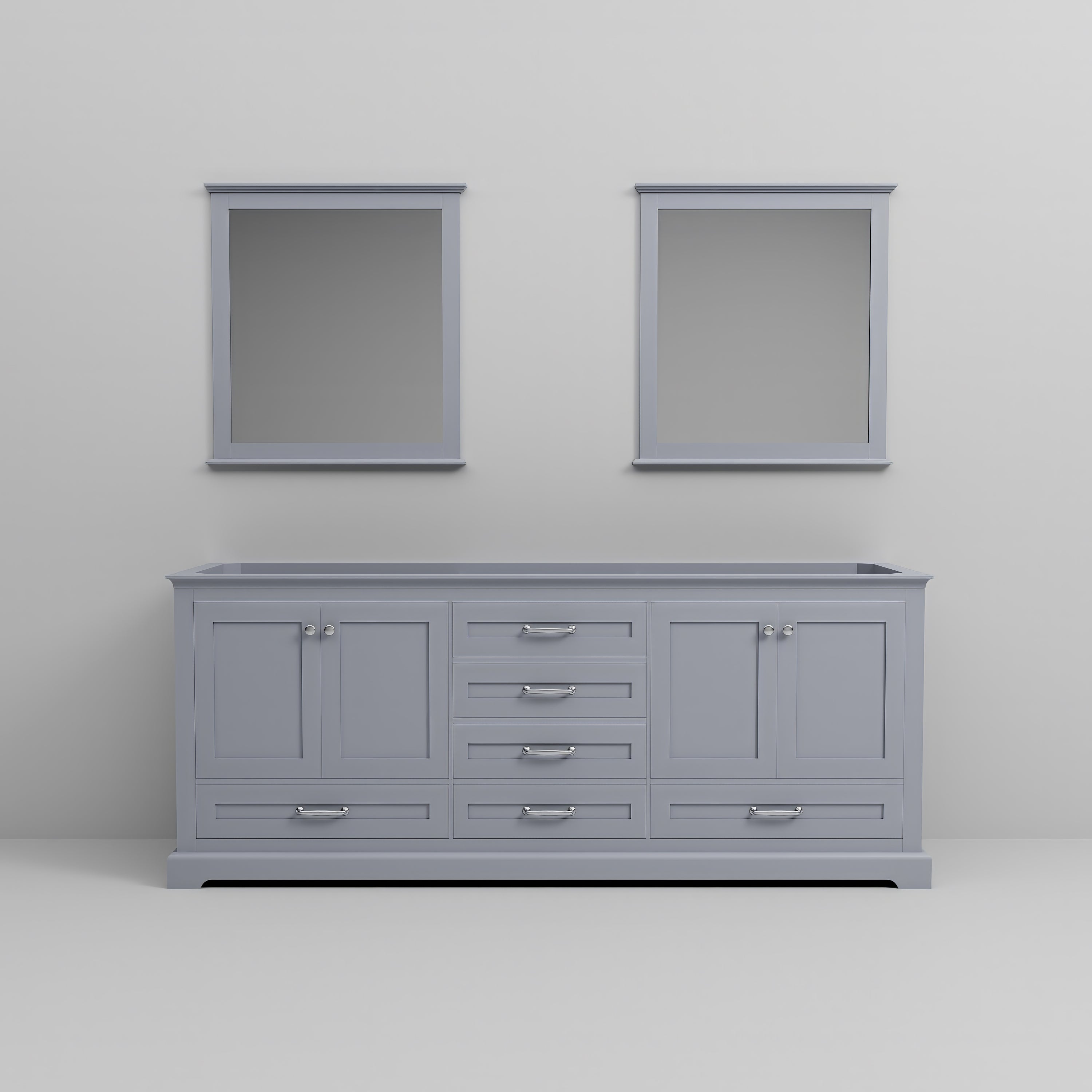 Dukes 80 in. W x 22 in. D Dark Grey Double Bath Vanity