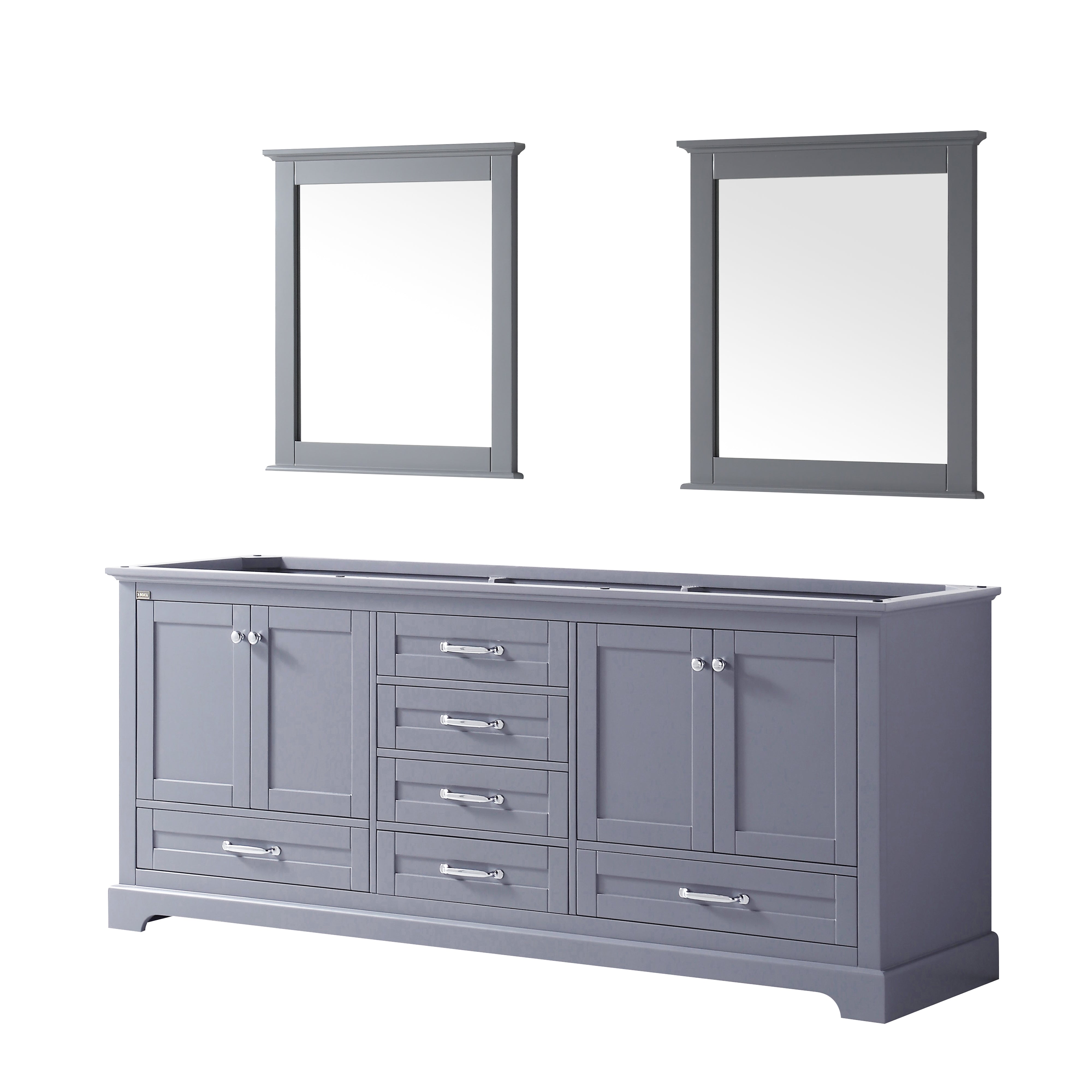 Dukes 80 in. W x 22 in. D Dark Grey Double Bath Vanity