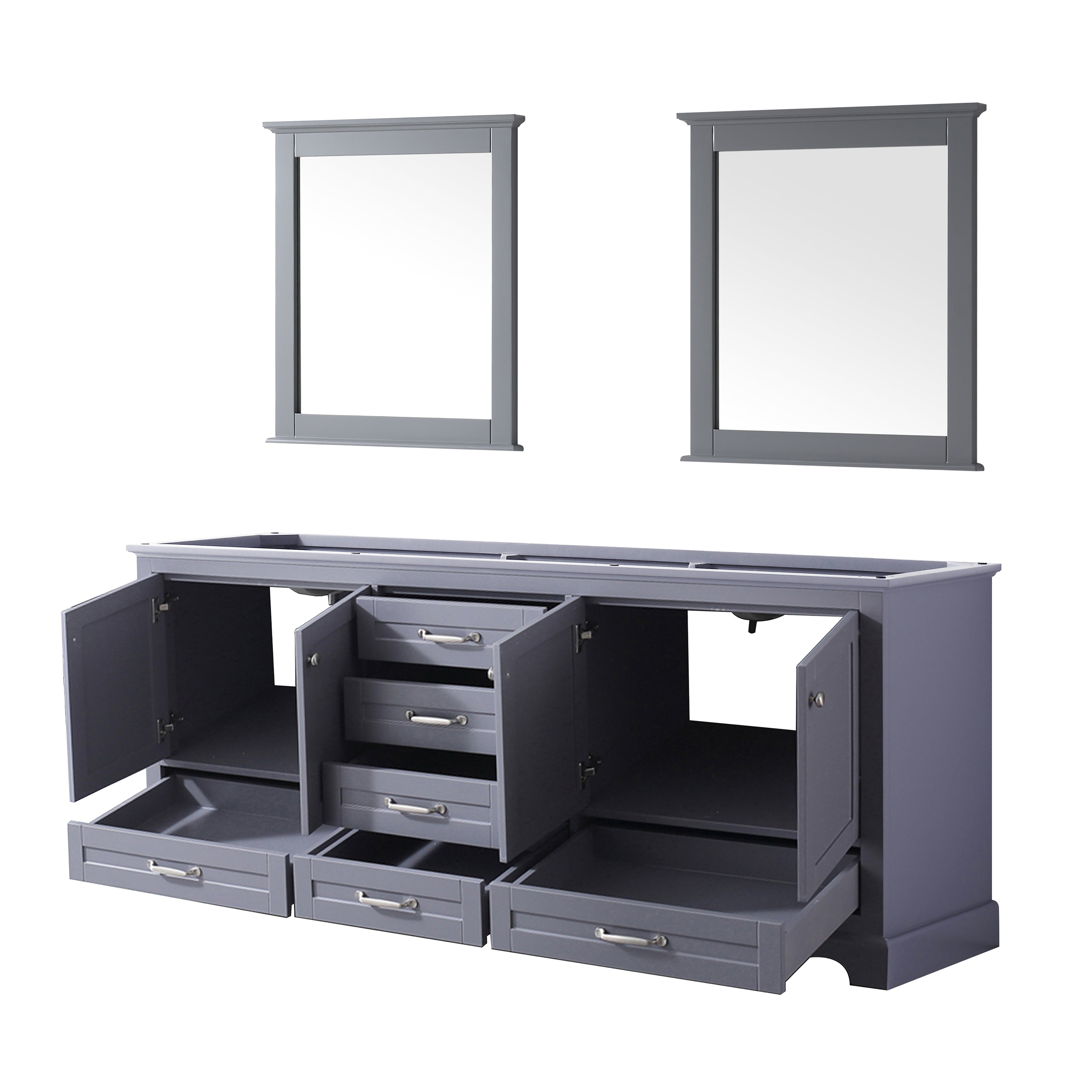 Dukes 80 in. W x 22 in. D Dark Grey Double Bath Vanity