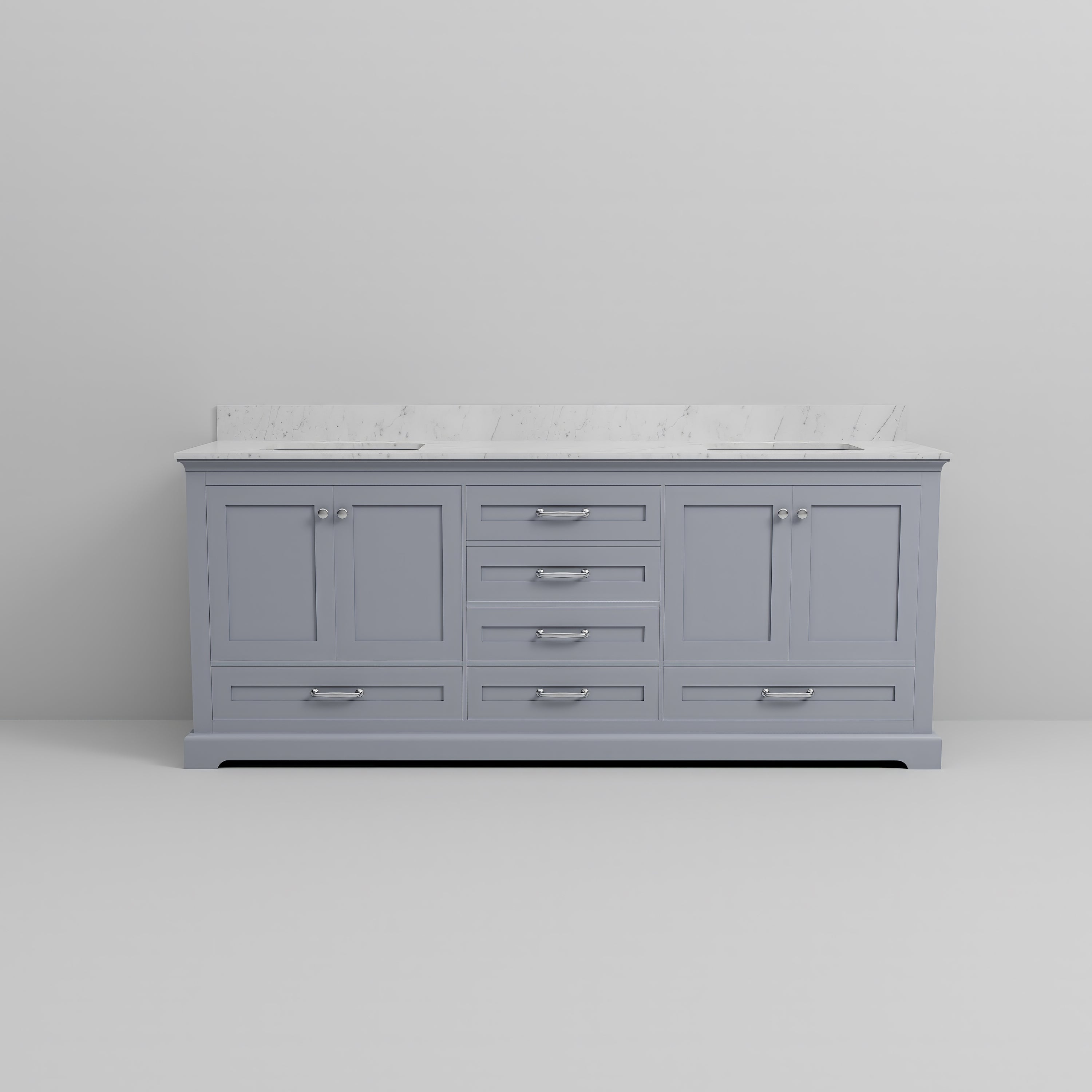 Dukes 80 in. W x 22 in. D Dark Grey Double Bath Vanity