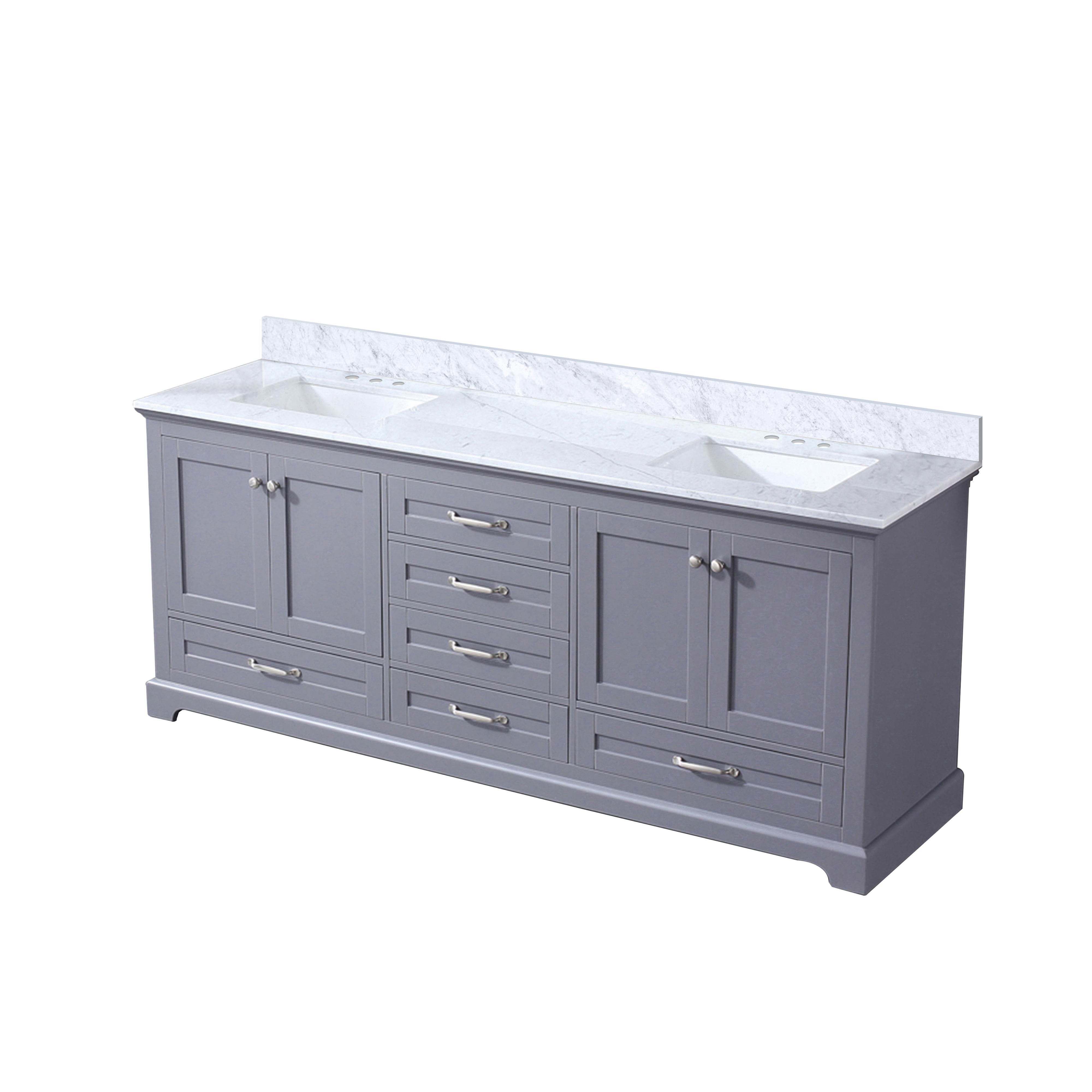 Dukes 80 in. W x 22 in. D Dark Grey Double Bath Vanity