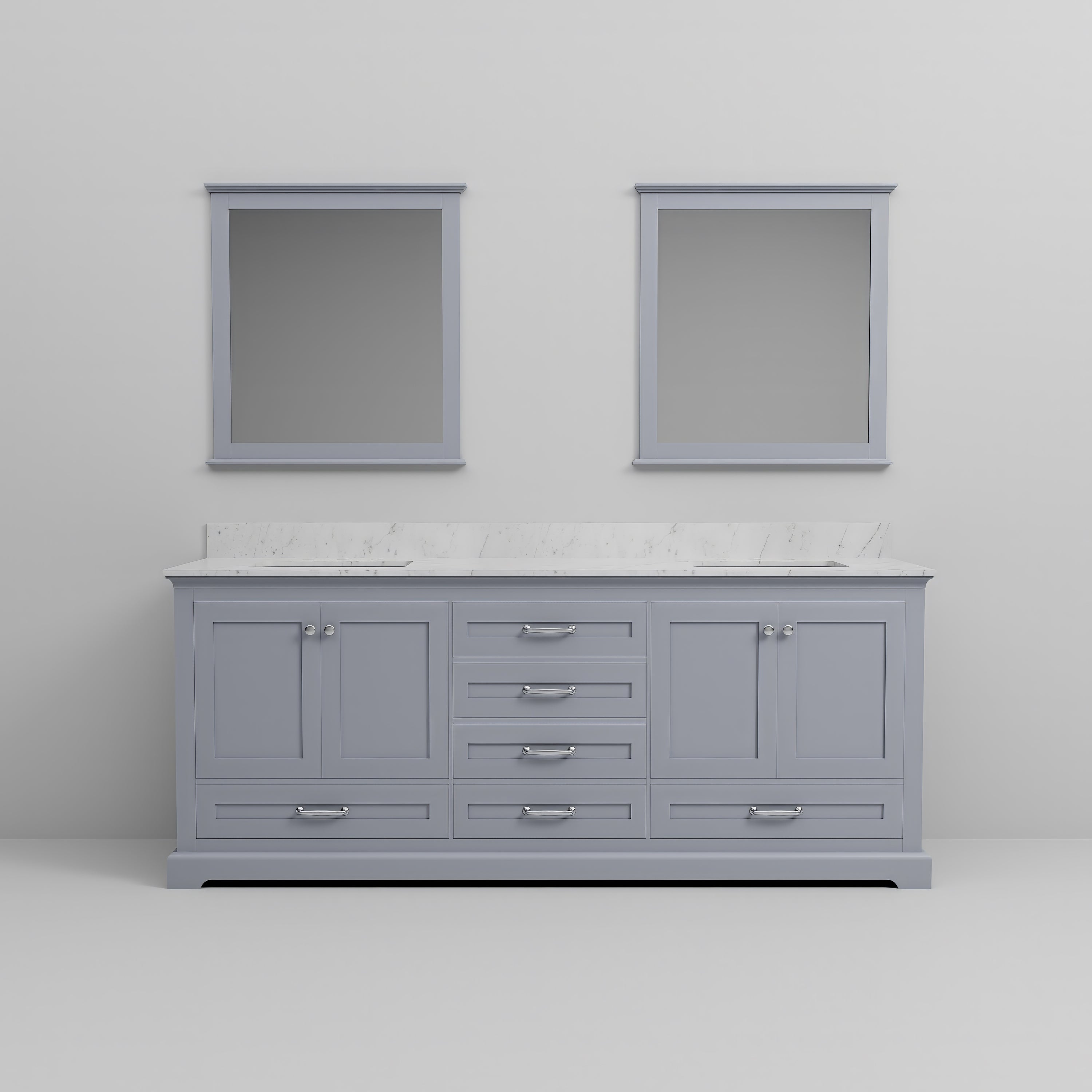 Dukes 80 in. W x 22 in. D Dark Grey Double Bath Vanity