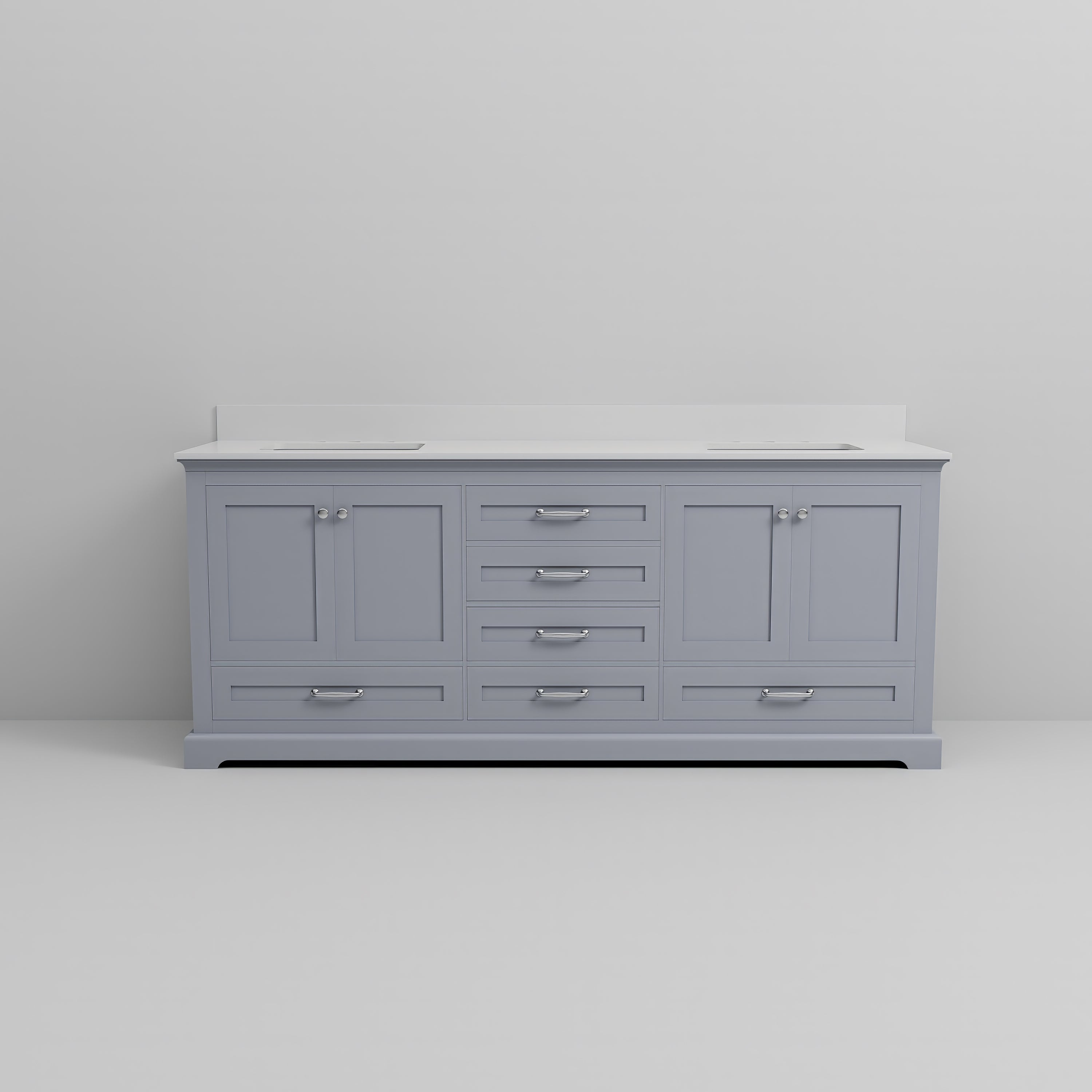 Dukes 80 in. W x 22 in. D Dark Grey Double Bath Vanity