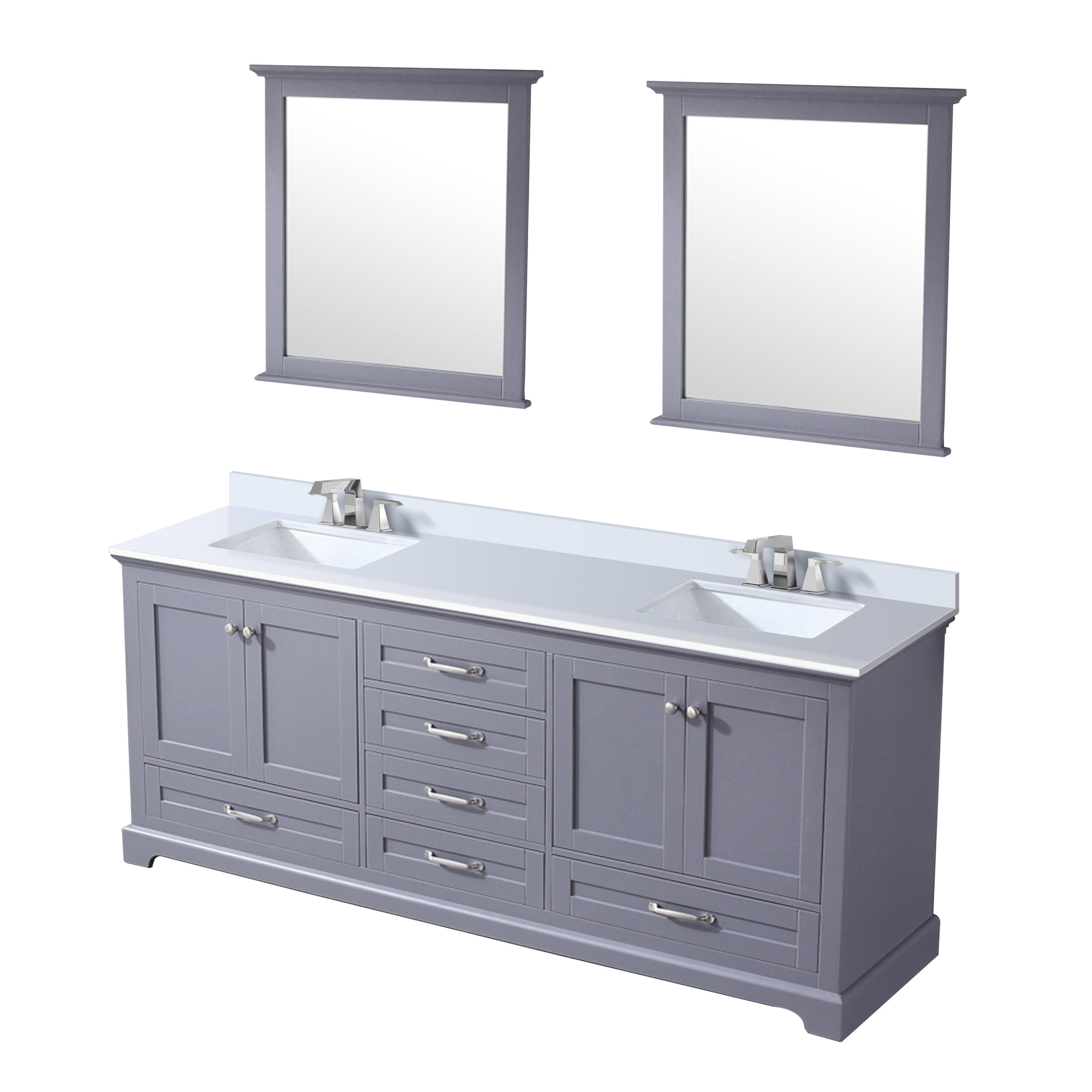 Dukes 80 in. W x 22 in. D Dark Grey Double Bath Vanity