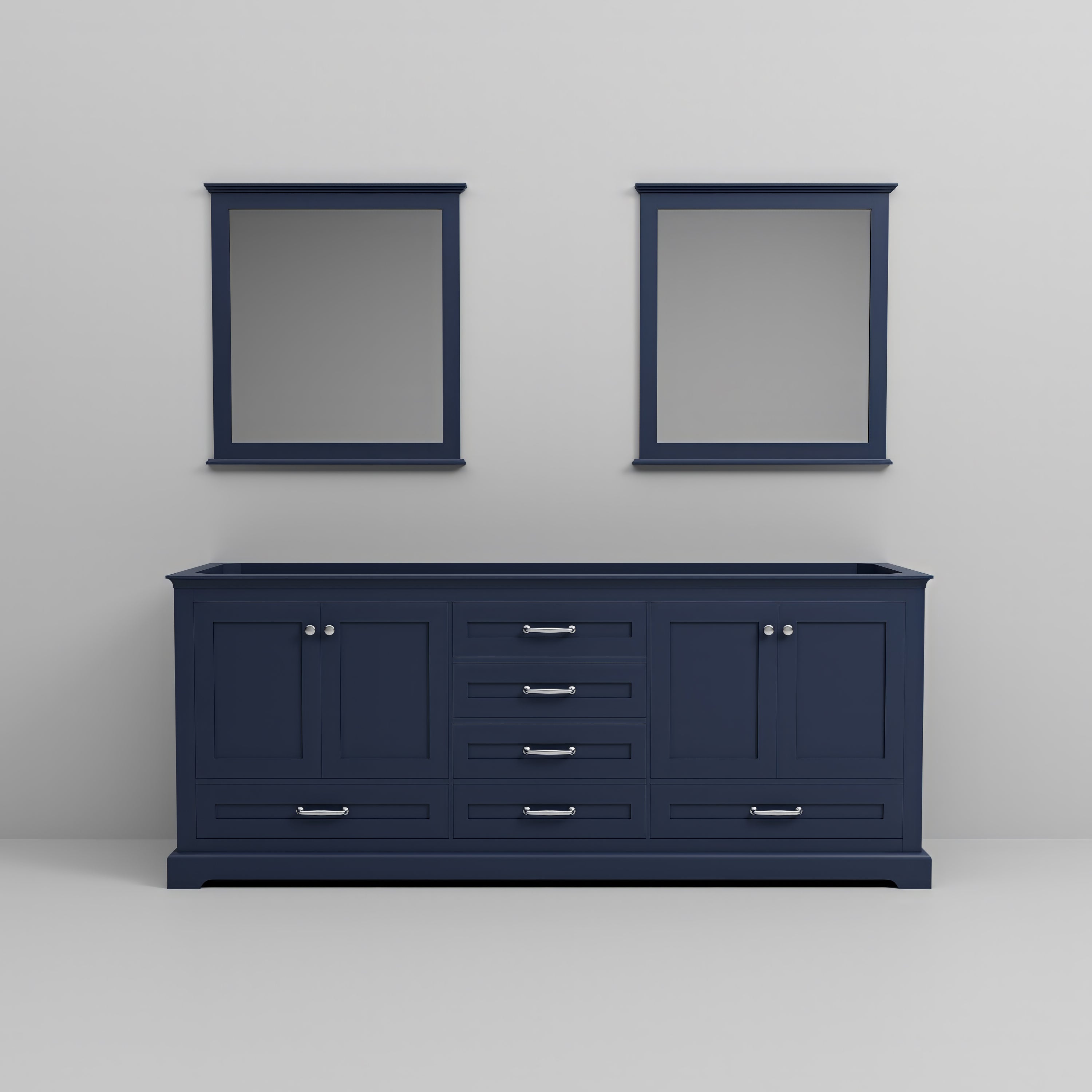 Dukes 80 in. W x 22 in. D Navy Blue Double Bath Vanity