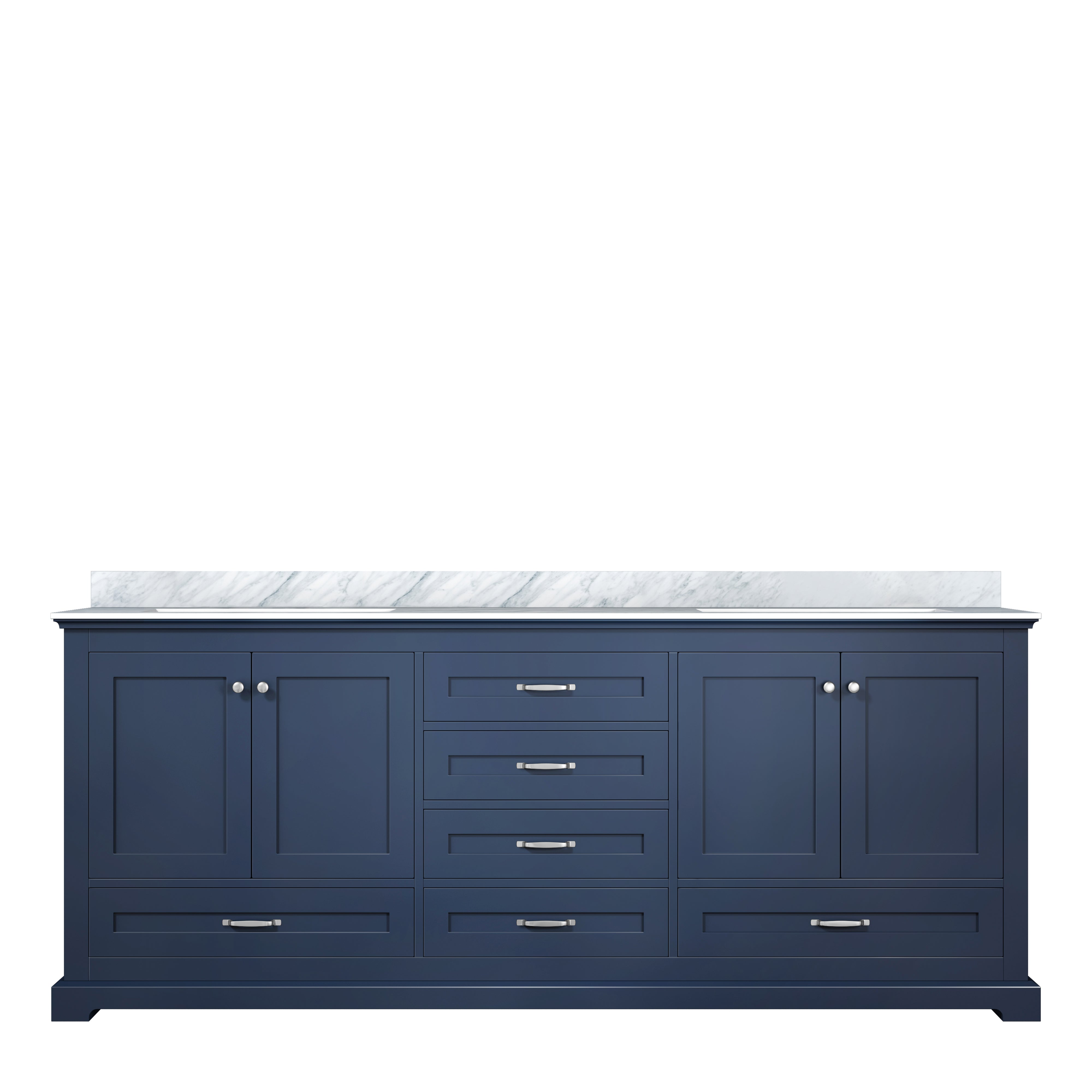 Dukes 80 in. W x 22 in. D Navy Blue Double Bath Vanity