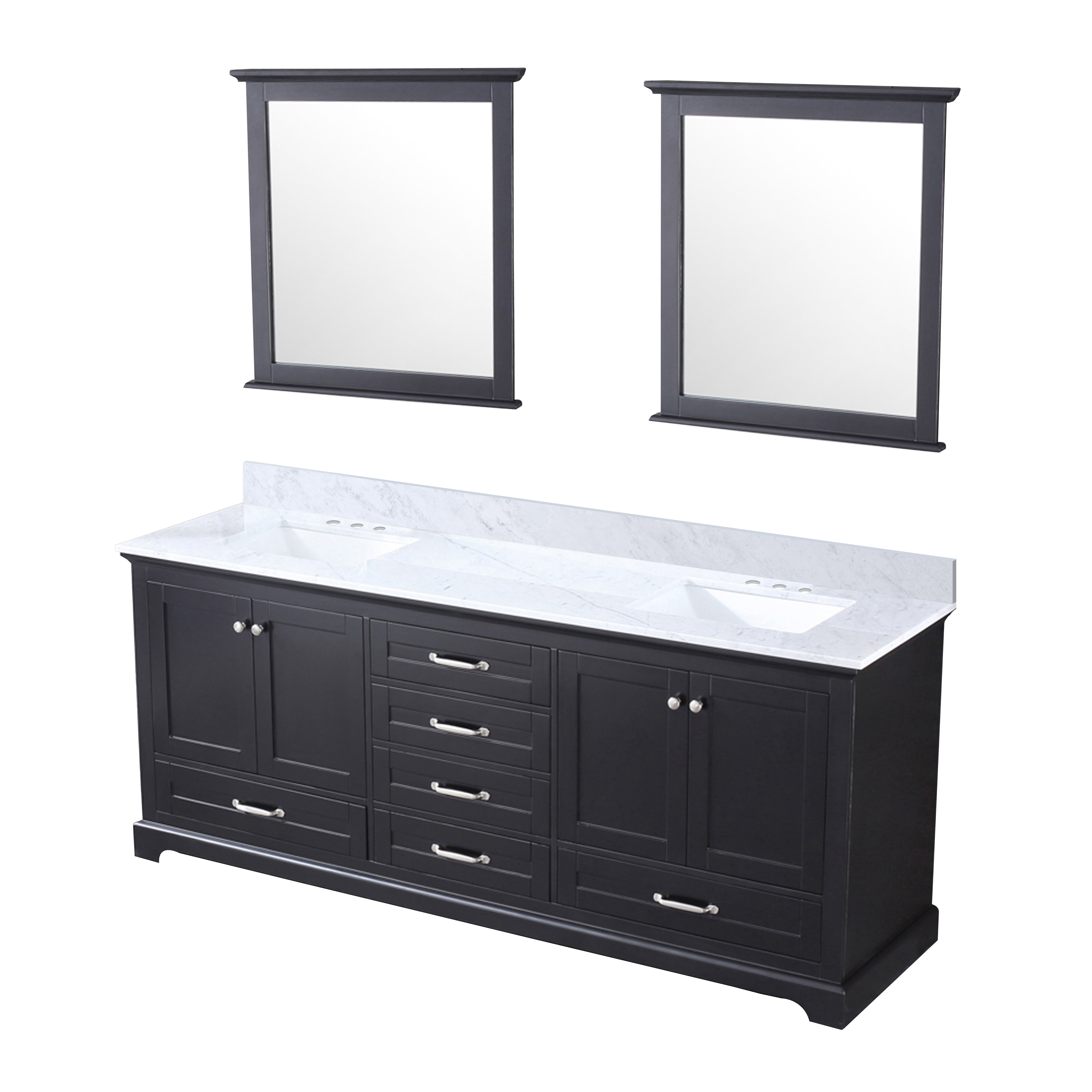 Dukes 80 in. W x 22 in. D Espresso Double Bath Vanity