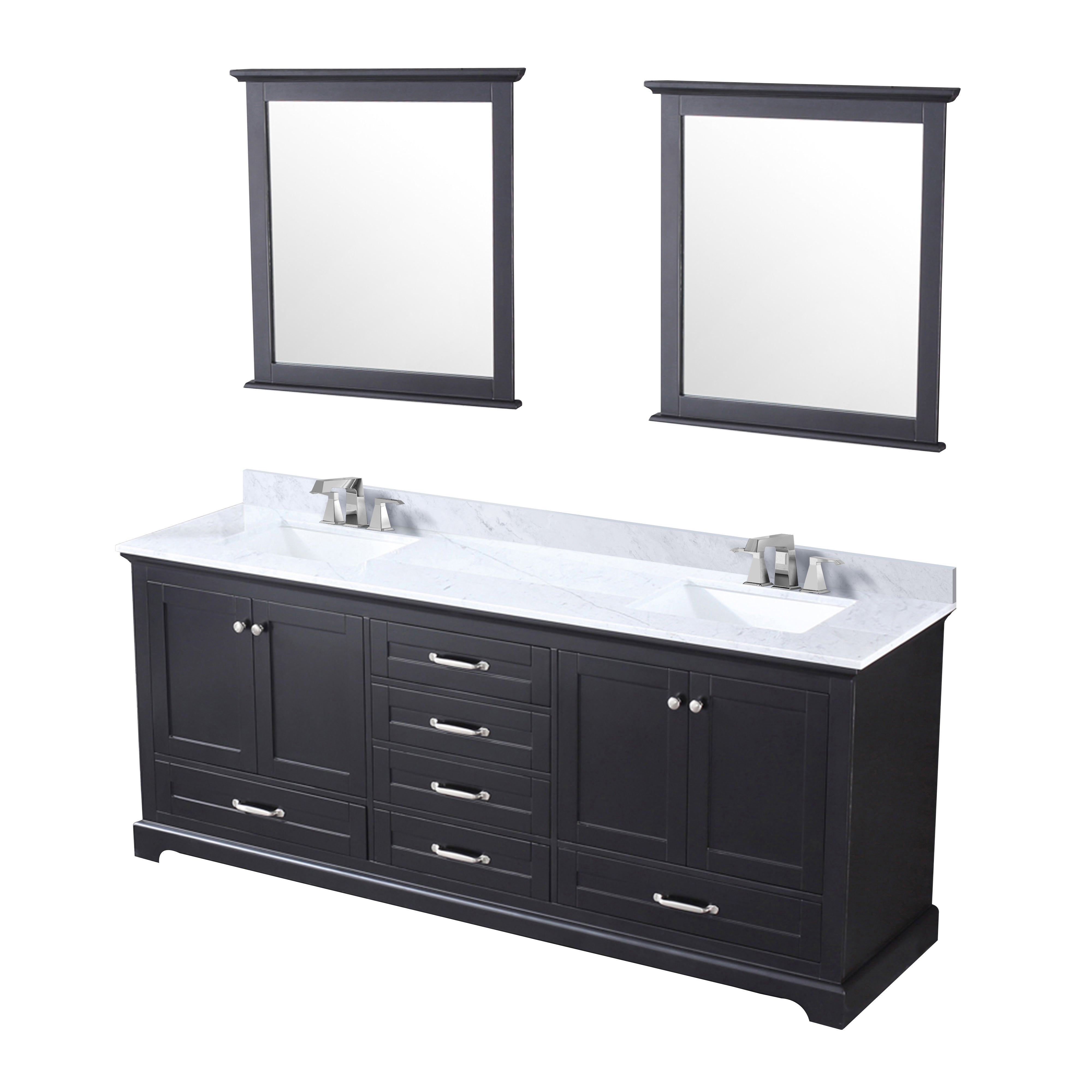 Dukes 80 in. W x 22 in. D Espresso Double Bath Vanity