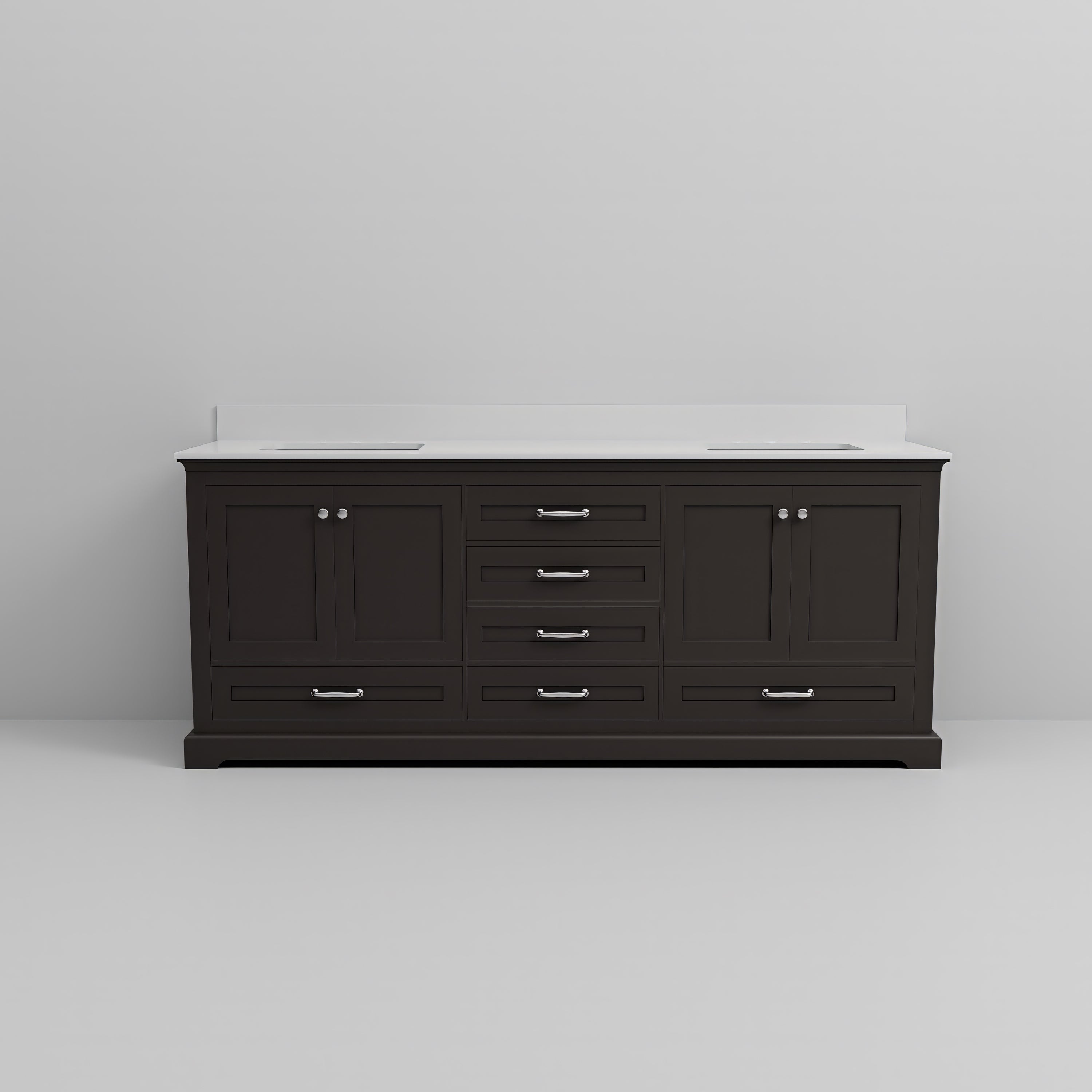 Dukes 80 in. W x 22 in. D Espresso Double Bath Vanity