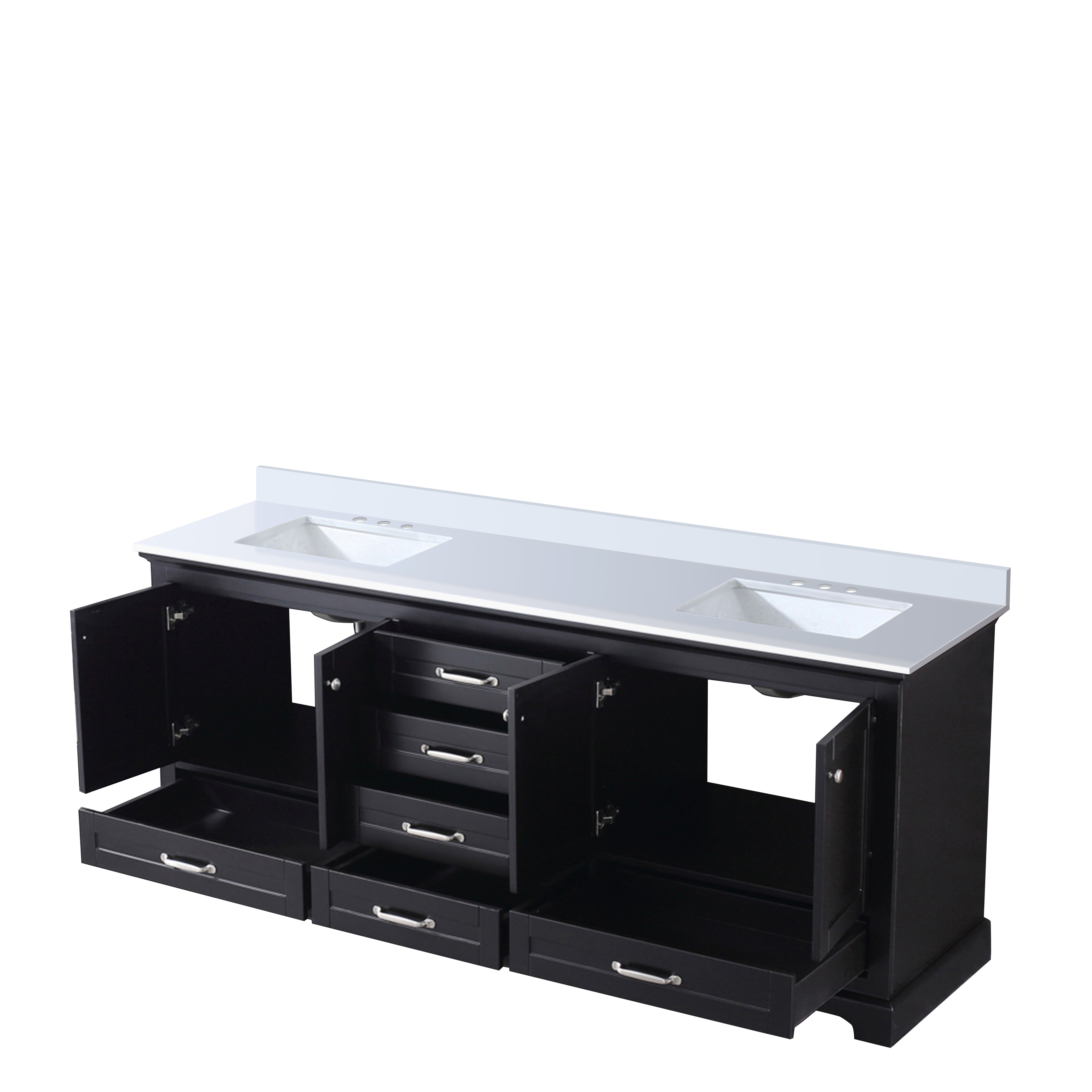 Dukes 80 in. W x 22 in. D Espresso Double Bath Vanity