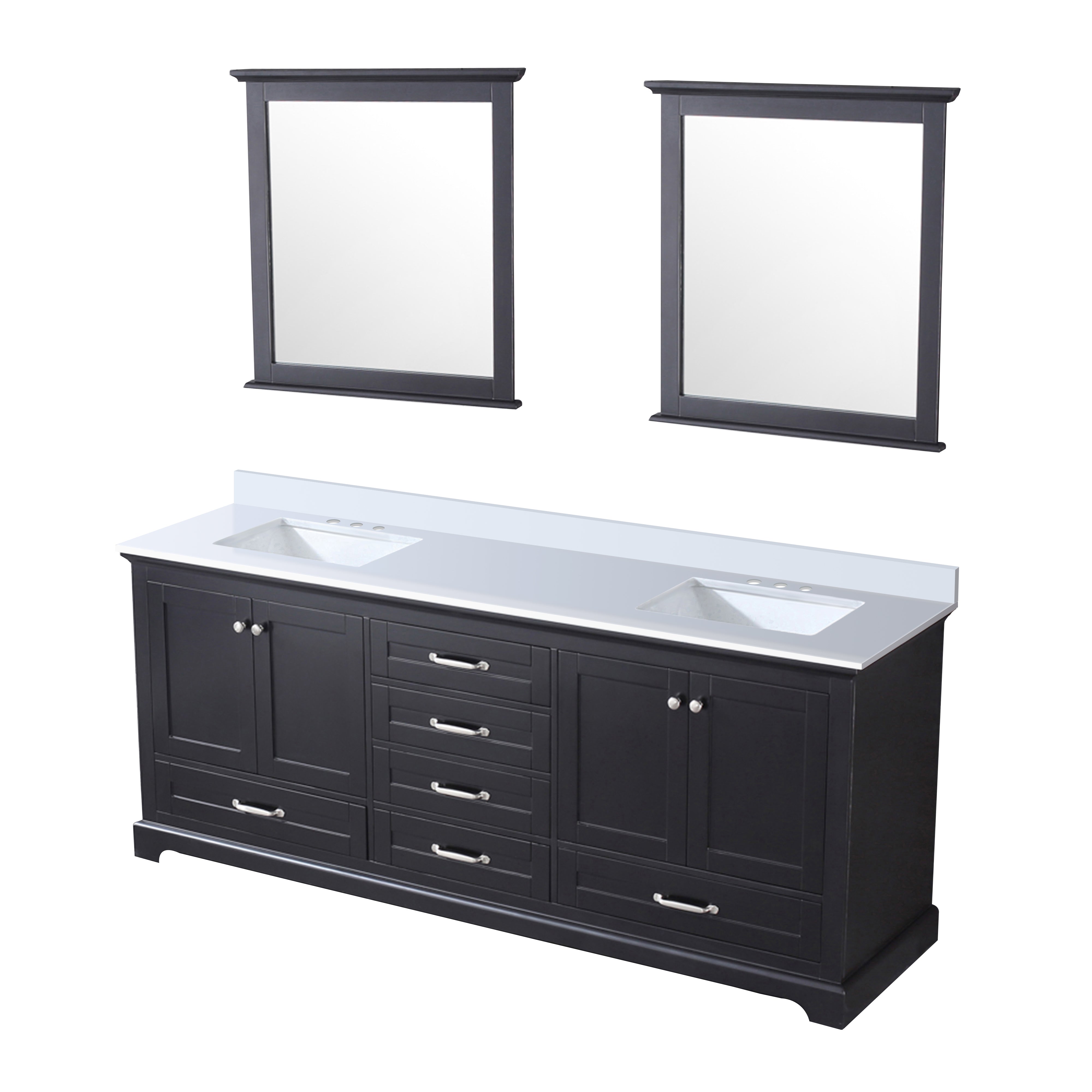 Dukes 80 in. W x 22 in. D Espresso Double Bath Vanity