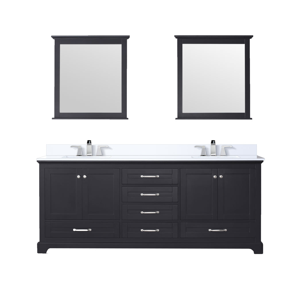 Dukes 80 in. W x 22 in. D Espresso Double Bath Vanity