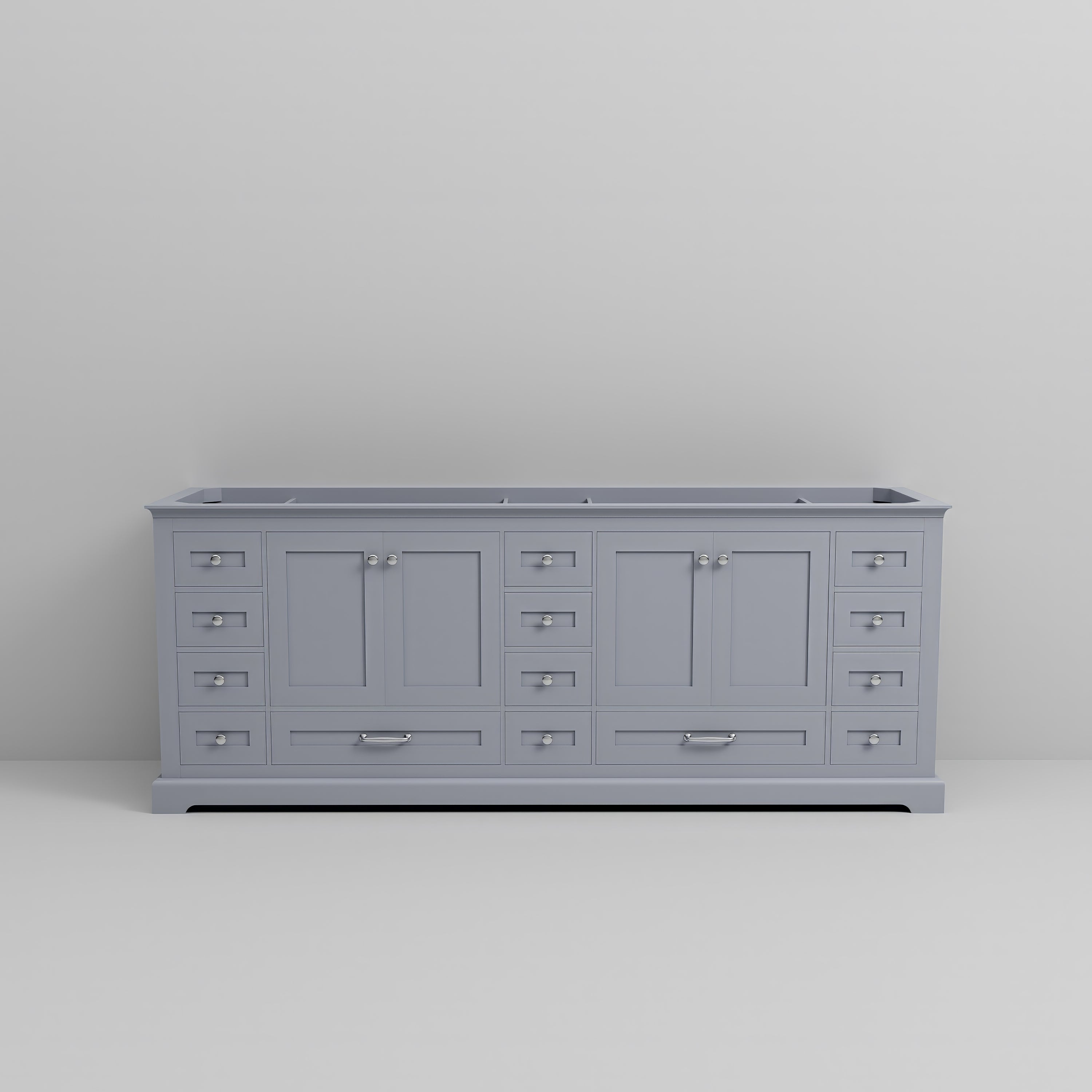 Dukes 84 in. W x 22 in. D Dark Grey Double Bath Vanity