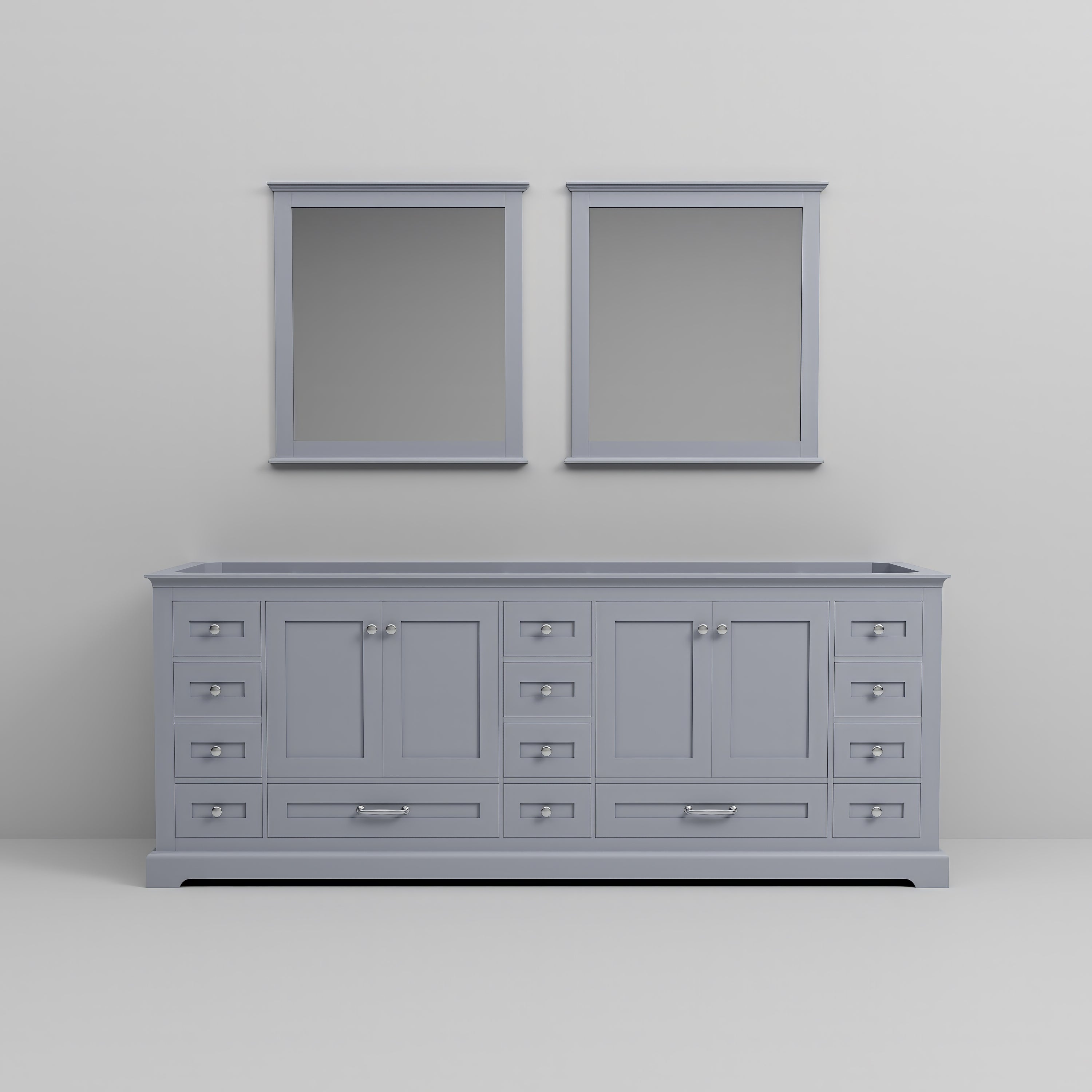 Dukes 84 in. W x 22 in. D Dark Grey Double Bath Vanity