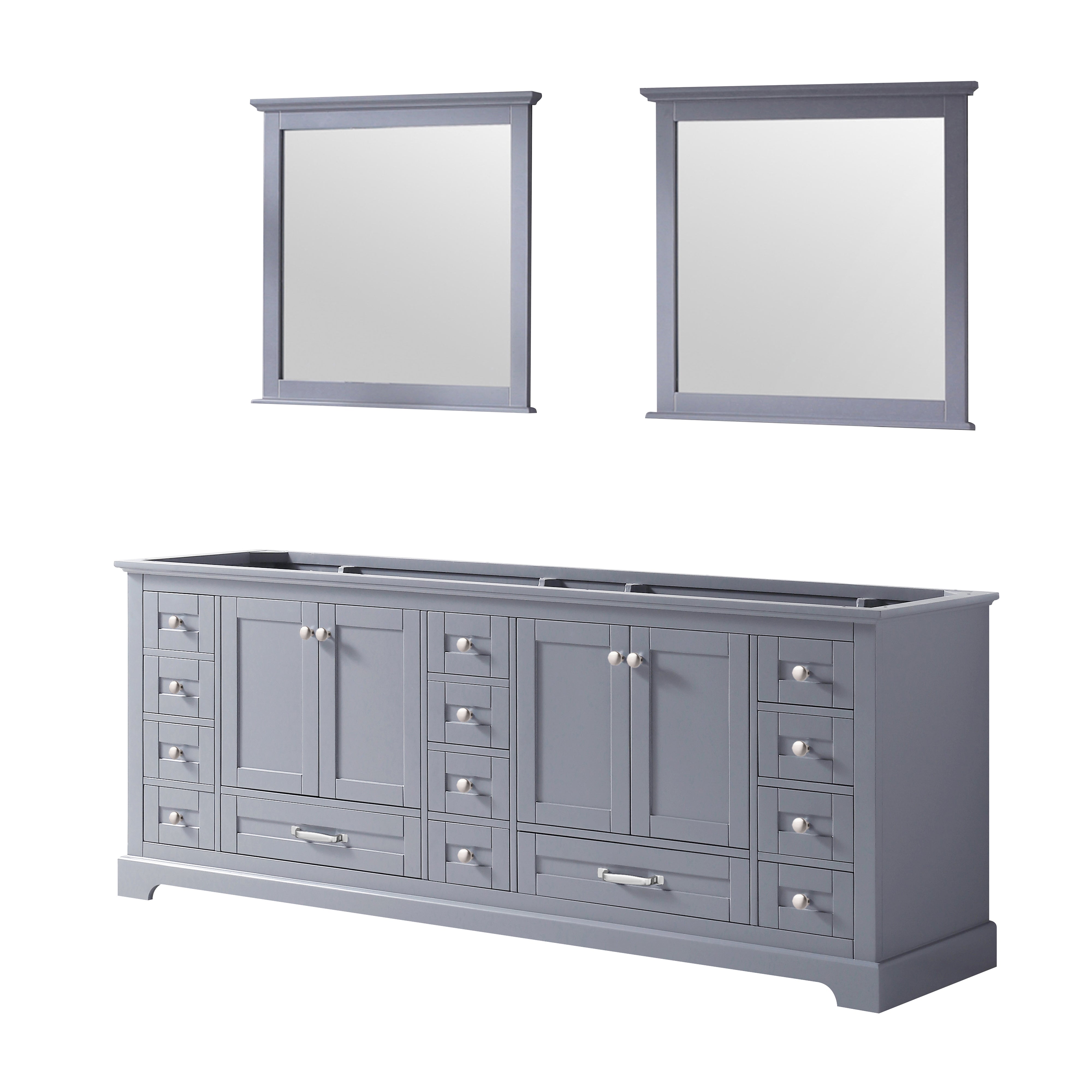 Dukes 84 in. W x 22 in. D Dark Grey Double Bath Vanity