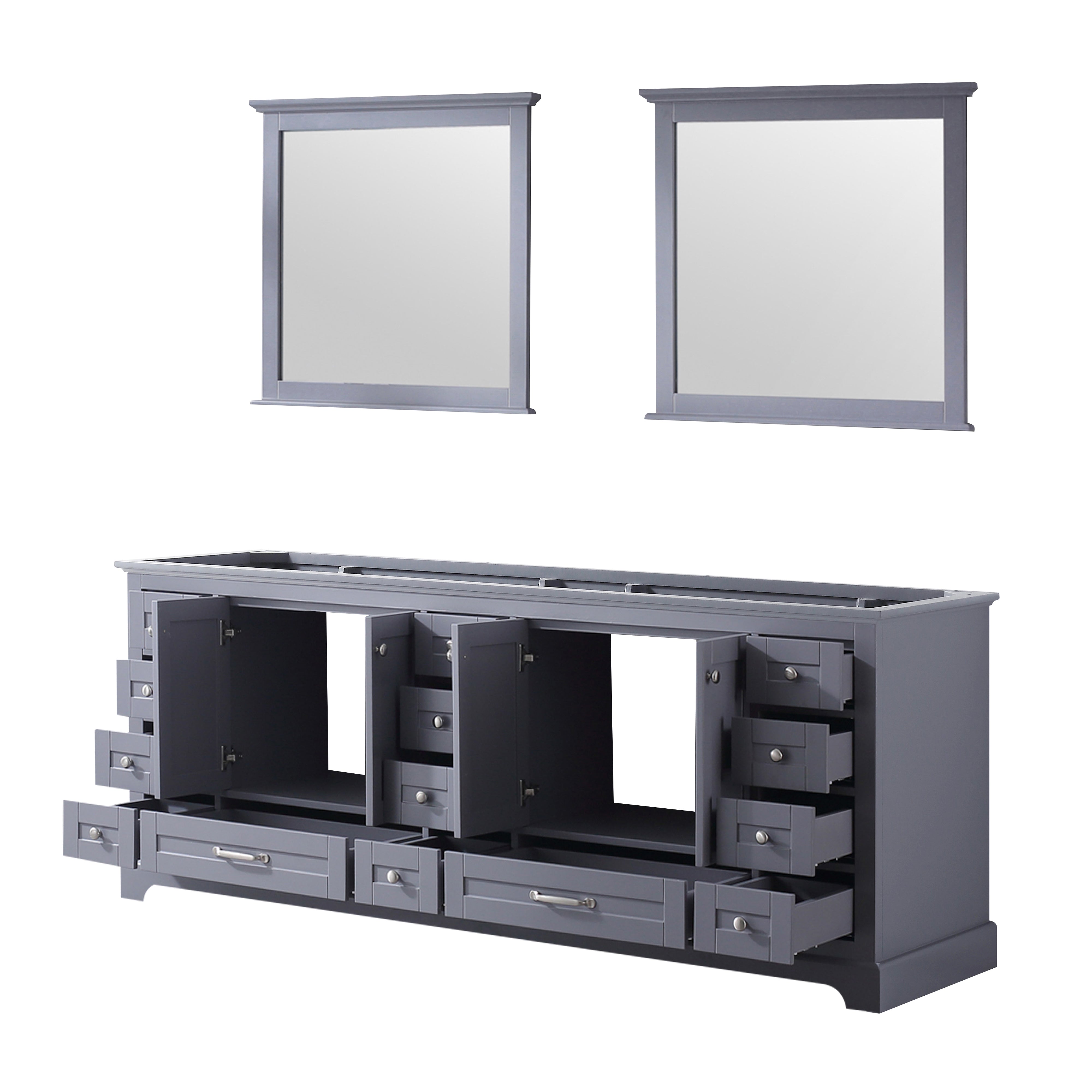 Dukes 84 in. W x 22 in. D Dark Grey Double Bath Vanity