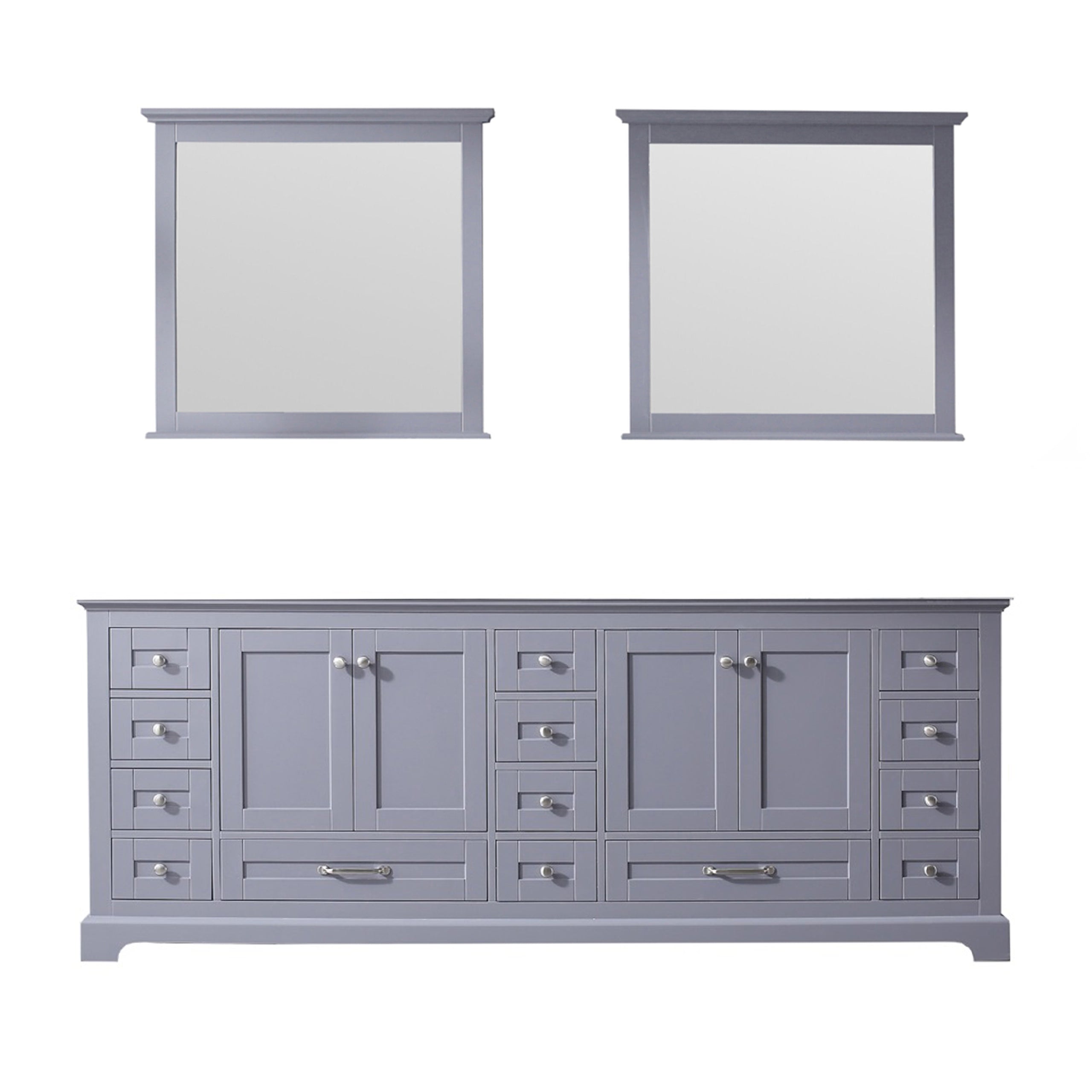 Dukes 84 in. W x 22 in. D Dark Grey Double Bath Vanity