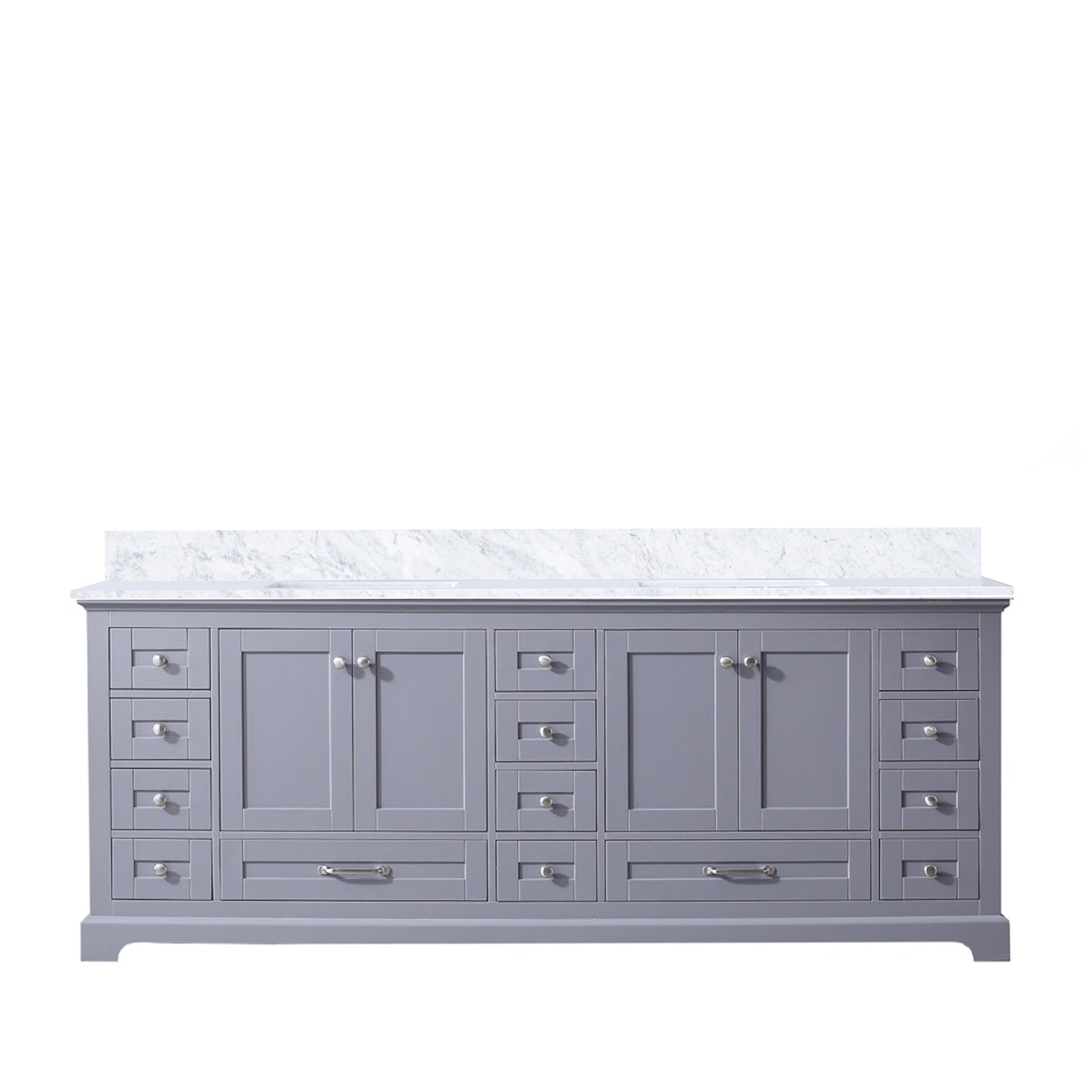Dukes 84 in. W x 22 in. D Dark Grey Double Bath Vanity