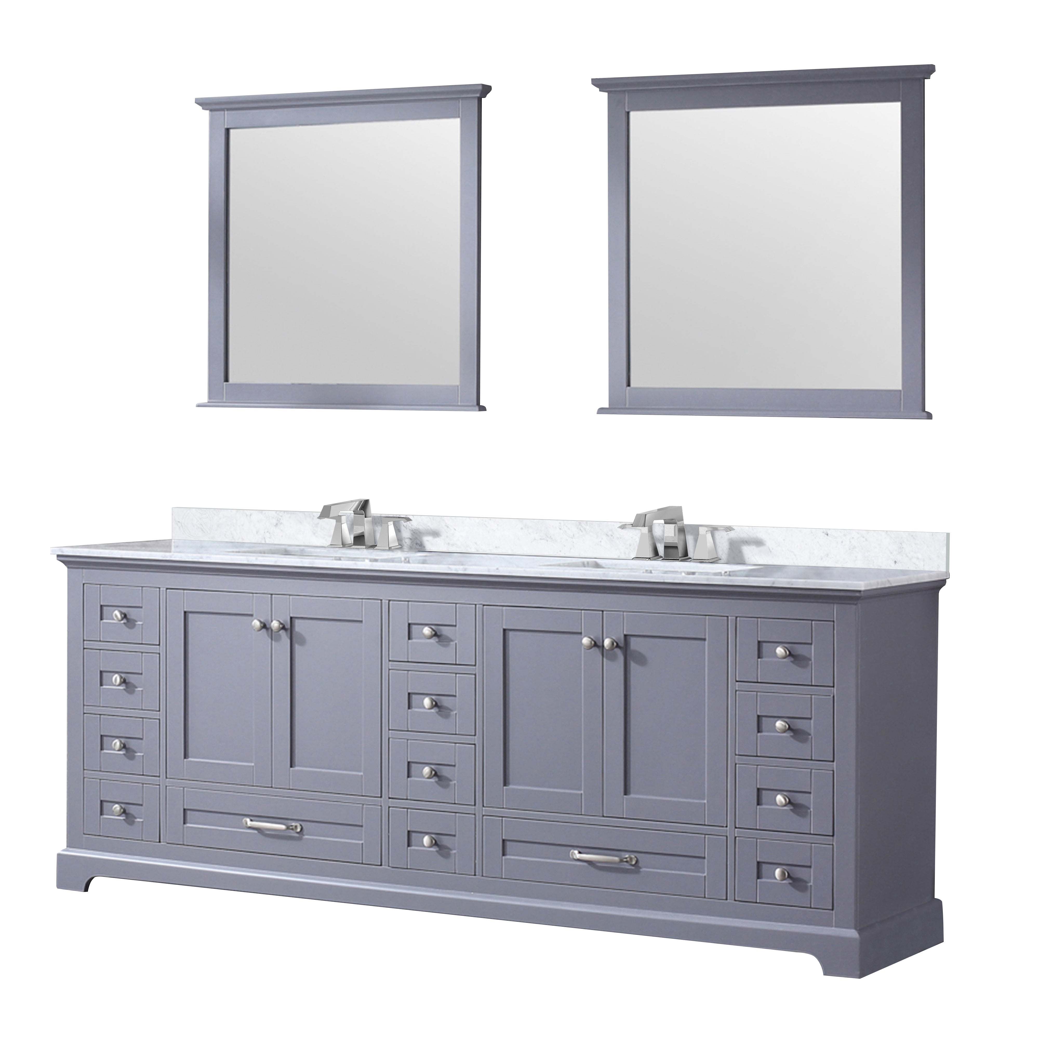 Dukes 84 in. W x 22 in. D Dark Grey Double Bath Vanity