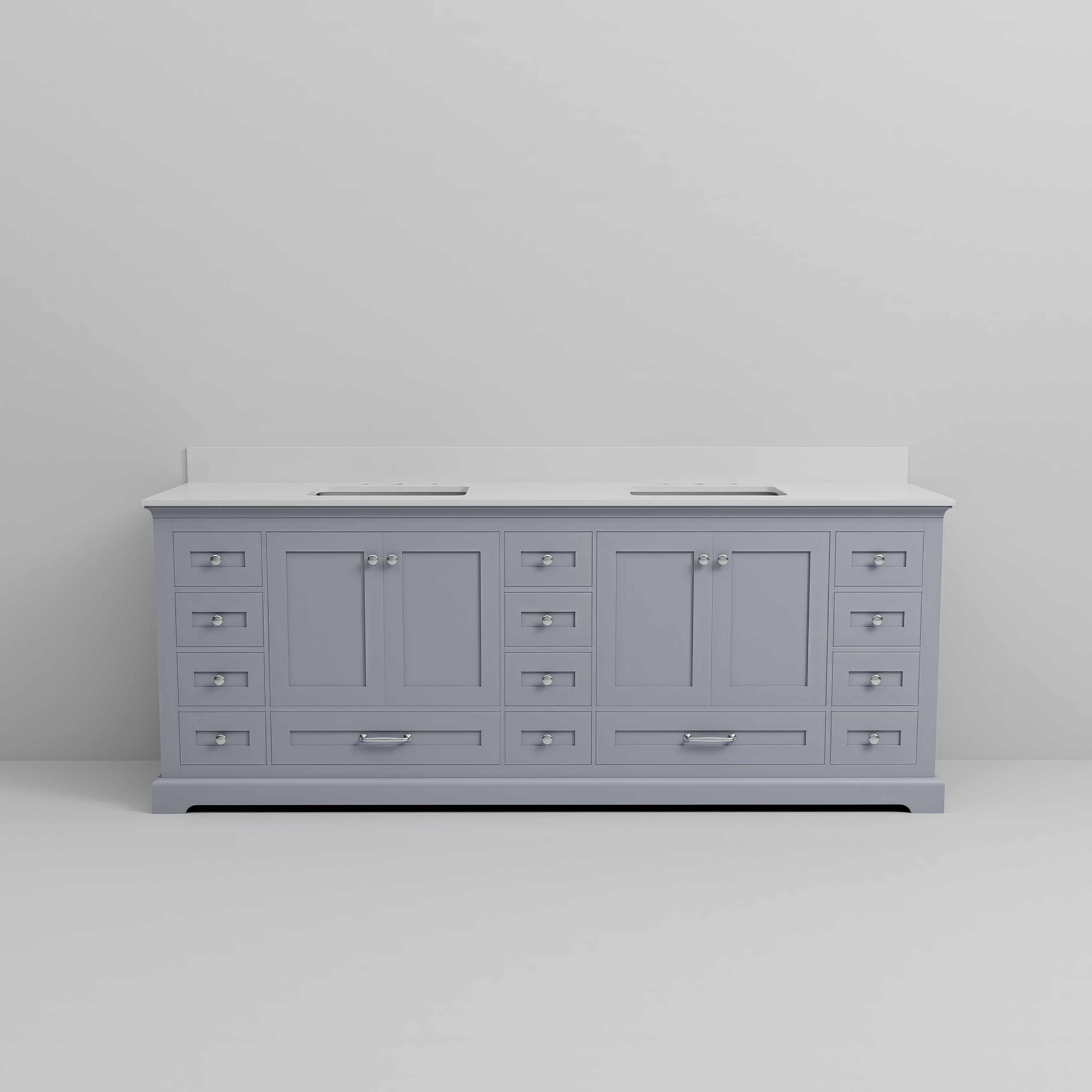 Dukes 84 in. W x 22 in. D Dark Grey Double Bath Vanity