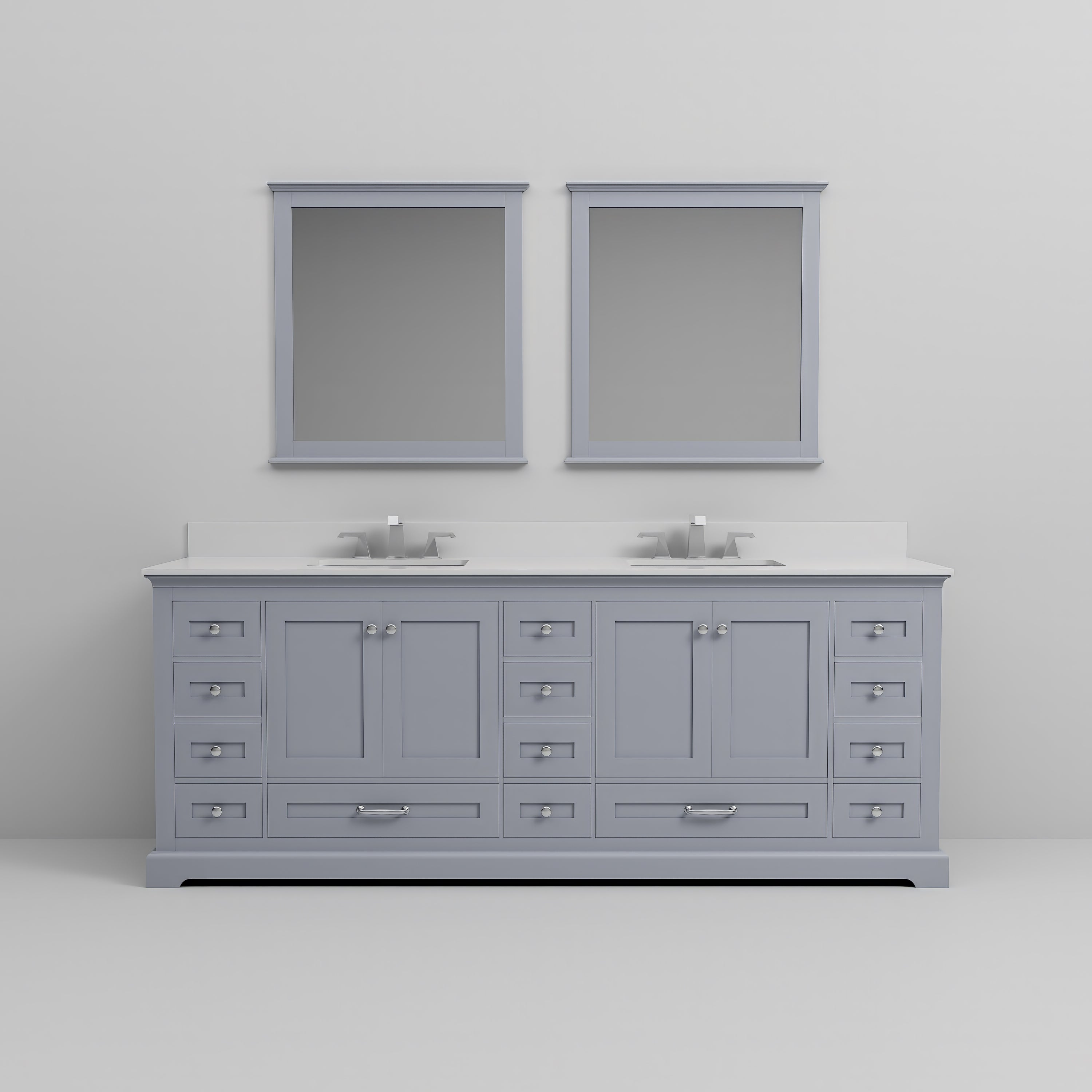 Dukes 84 in. W x 22 in. D Dark Grey Double Bath Vanity