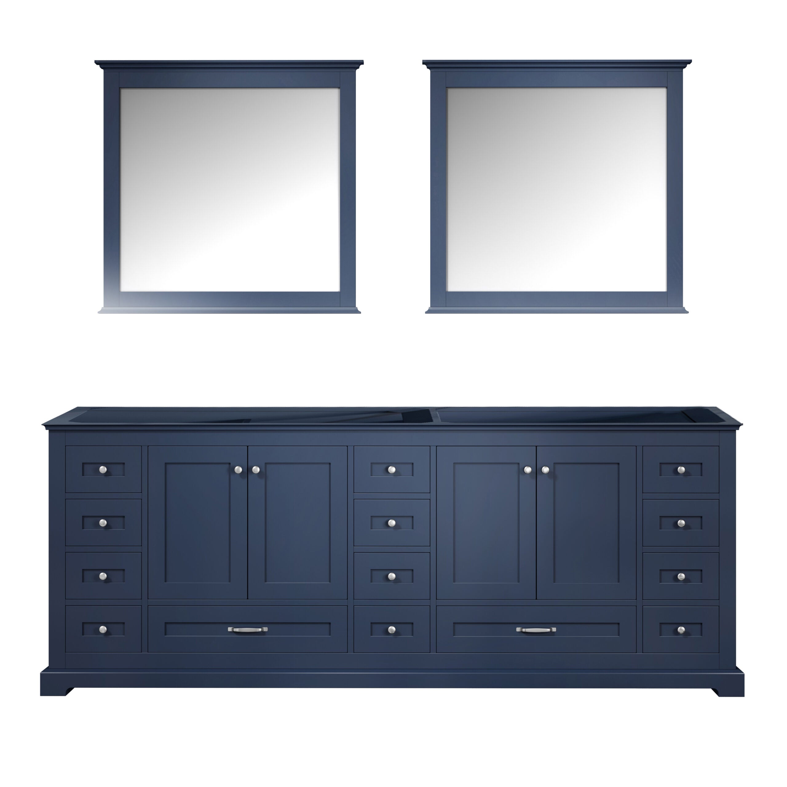 Dukes 84 in. W x 22 in. D Navy Blue Double Bath Vanity