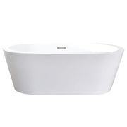 Lure 59 in White Freestanding Acrylic Flatbottom Soaking Bathtub