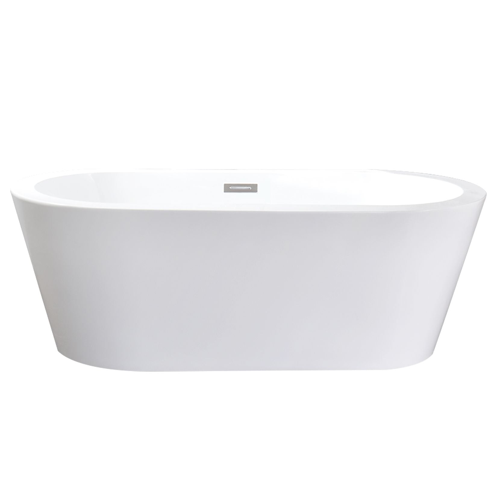 Lure 67 in White Freestanding Acrylic Flatbottom Soaking Bathtub