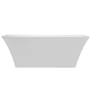 Vinter 59 in White Freestanding Acrylic Flatbottom Soaking Bathtub