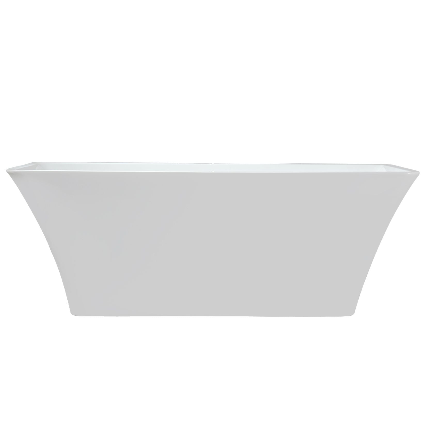 Vinter 67 in White Freestanding Acrylic Flatbottom Soaking Bathtub