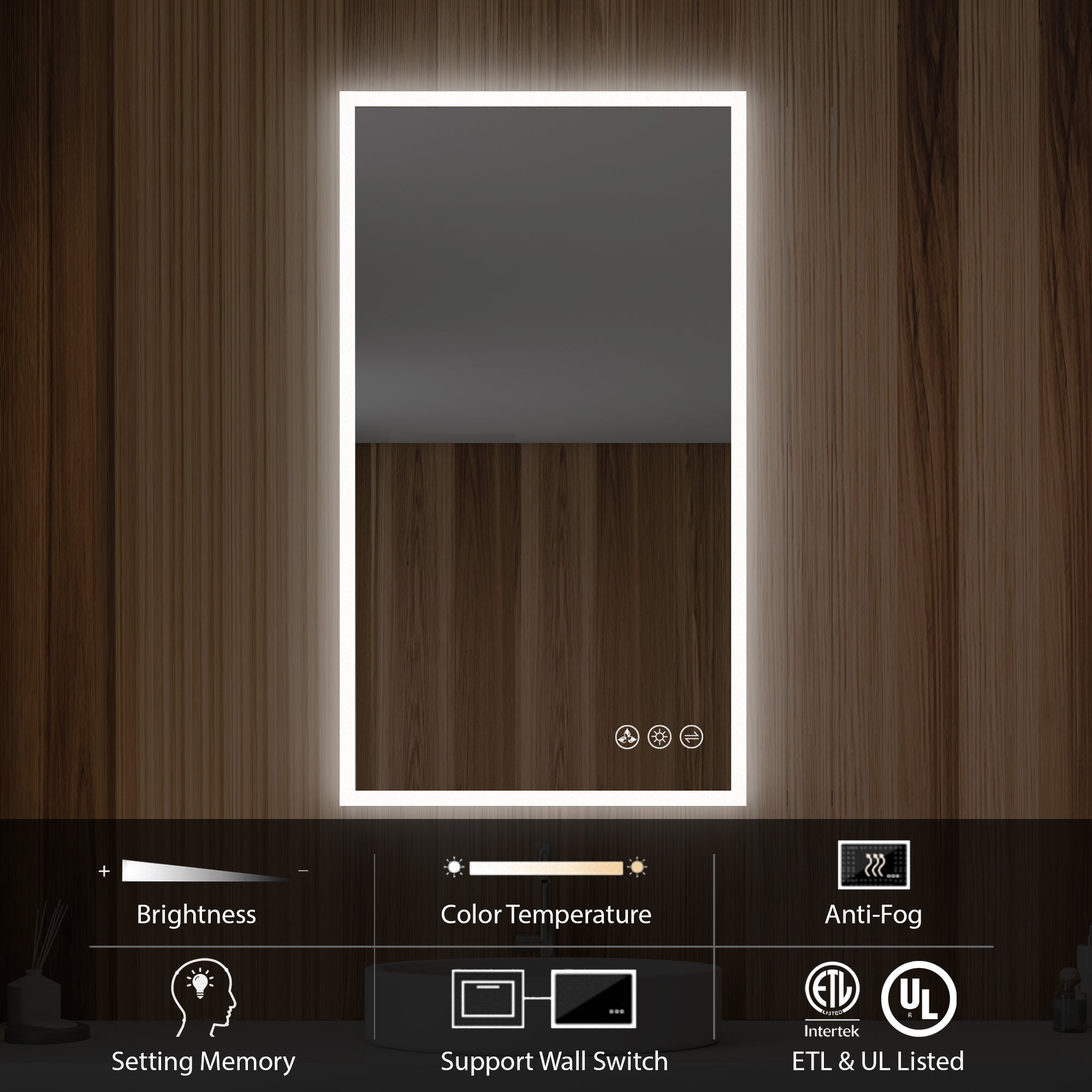 Blossom Beta LED Mirror with Frosted Sides LED M2