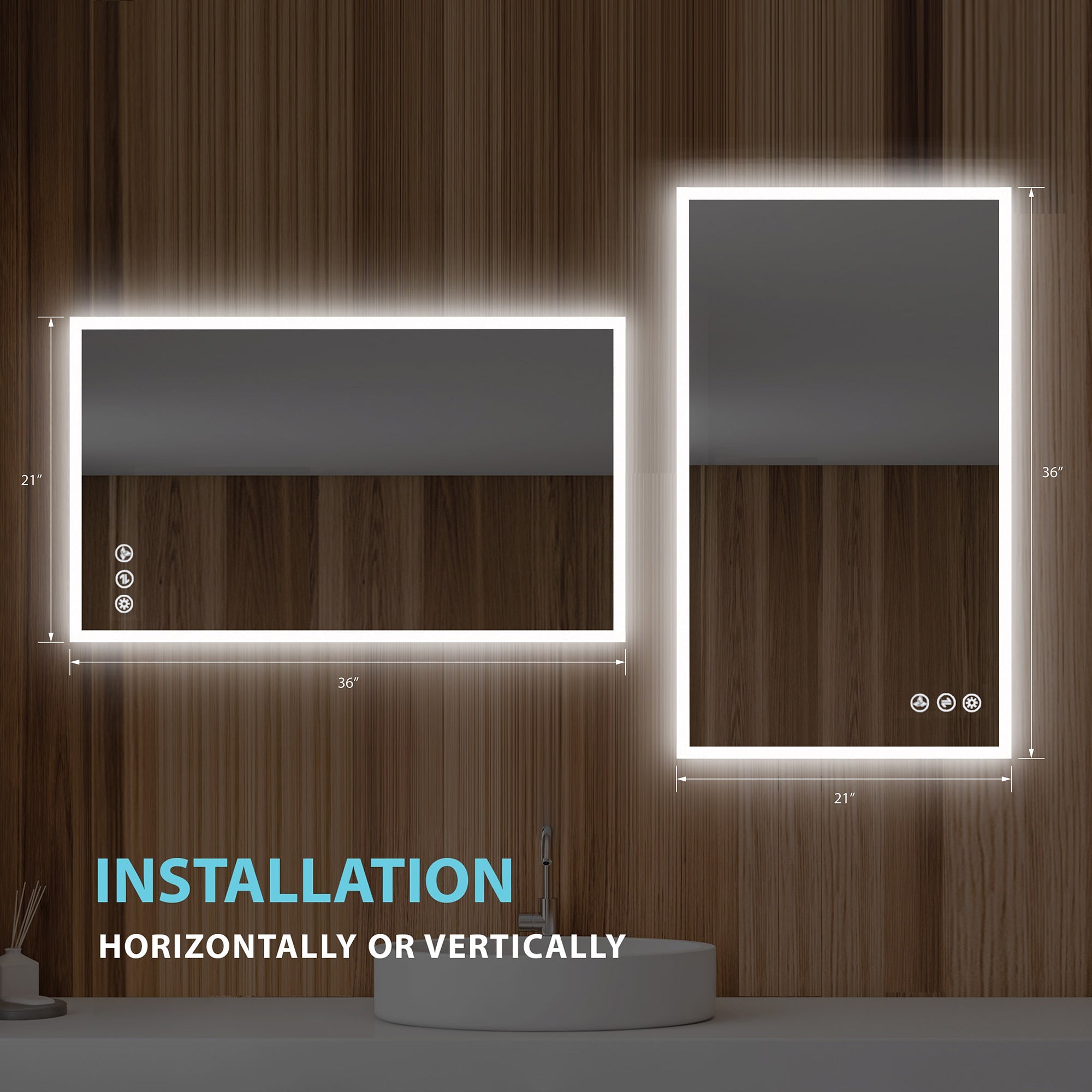 Blossom Beta LED Mirror with Frosted Sides LED M2
