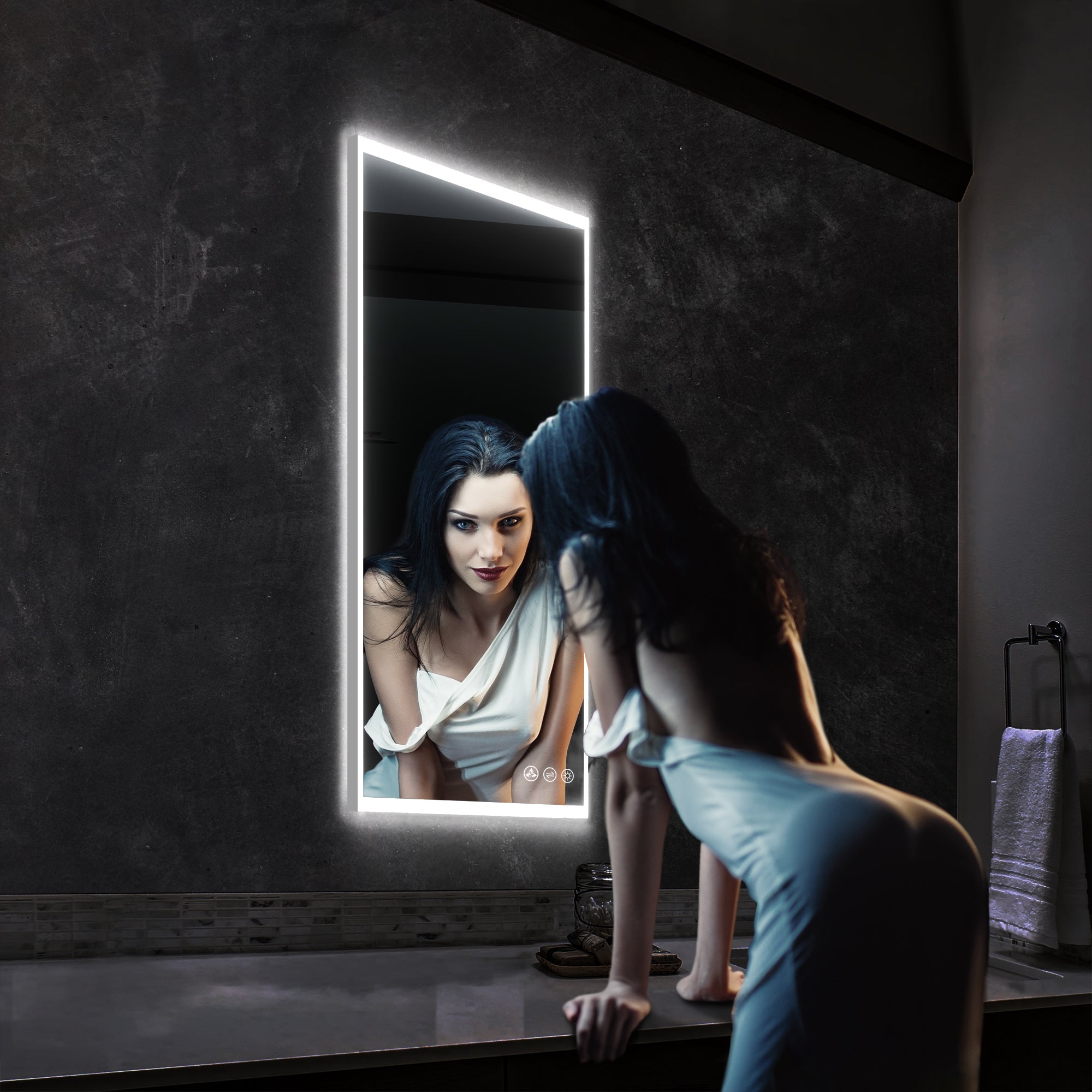 Blossom Beta LED Mirror with Frosted Sides LED M2