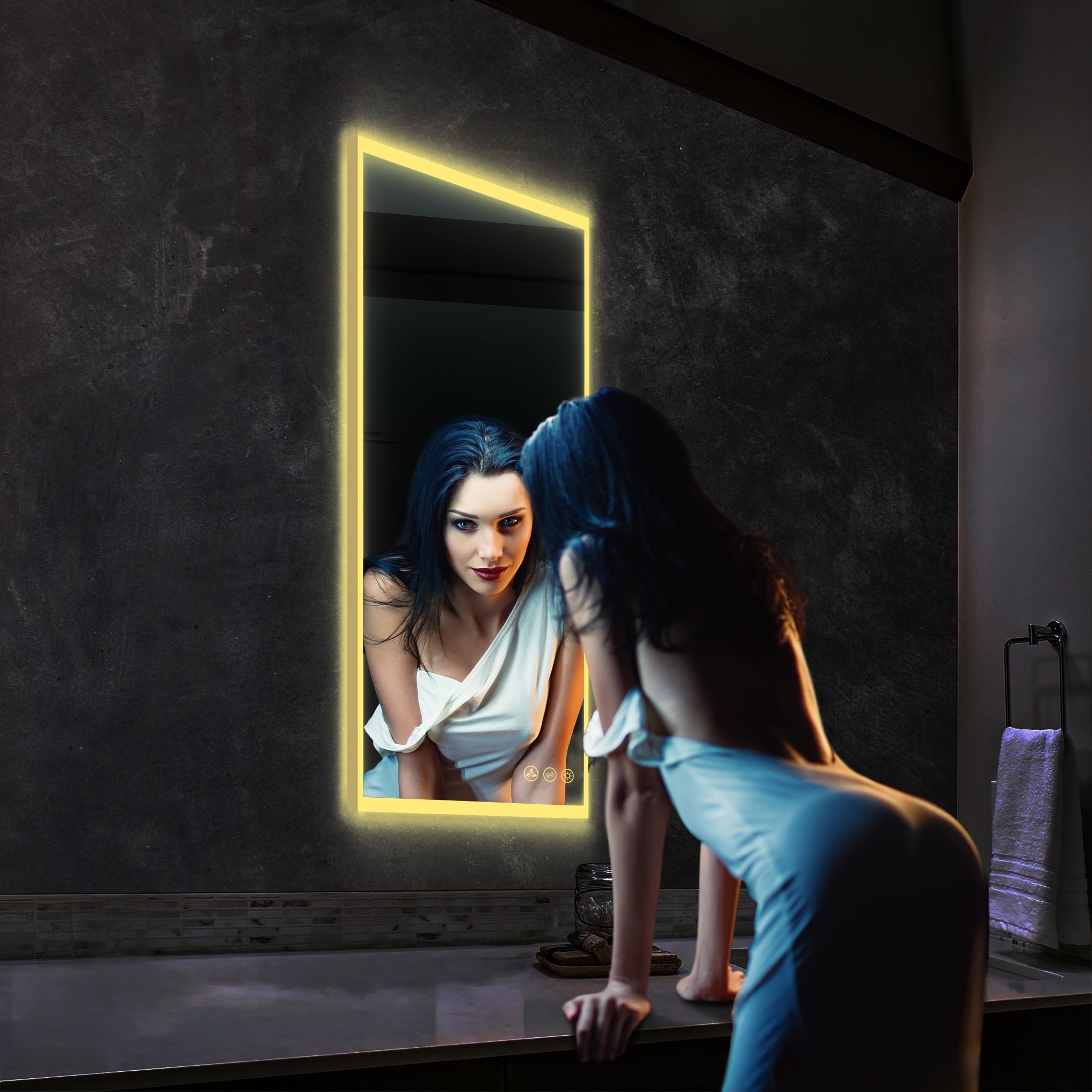 Blossom Beta LED Mirror with Frosted Sides LED M2