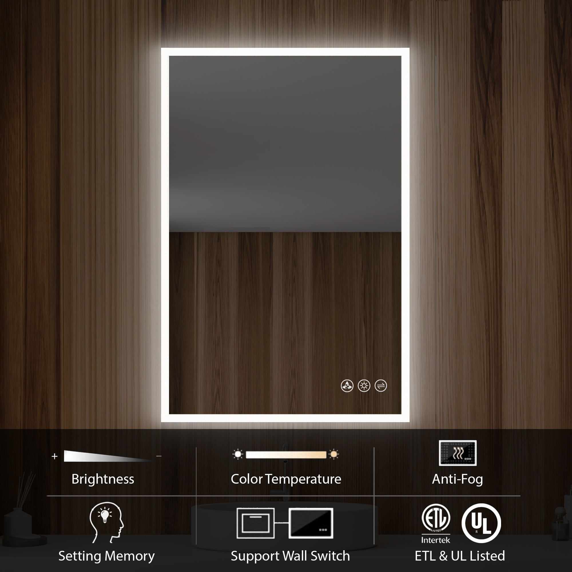 Blossom Beta LED Mirror with Frosted Sides LED M2