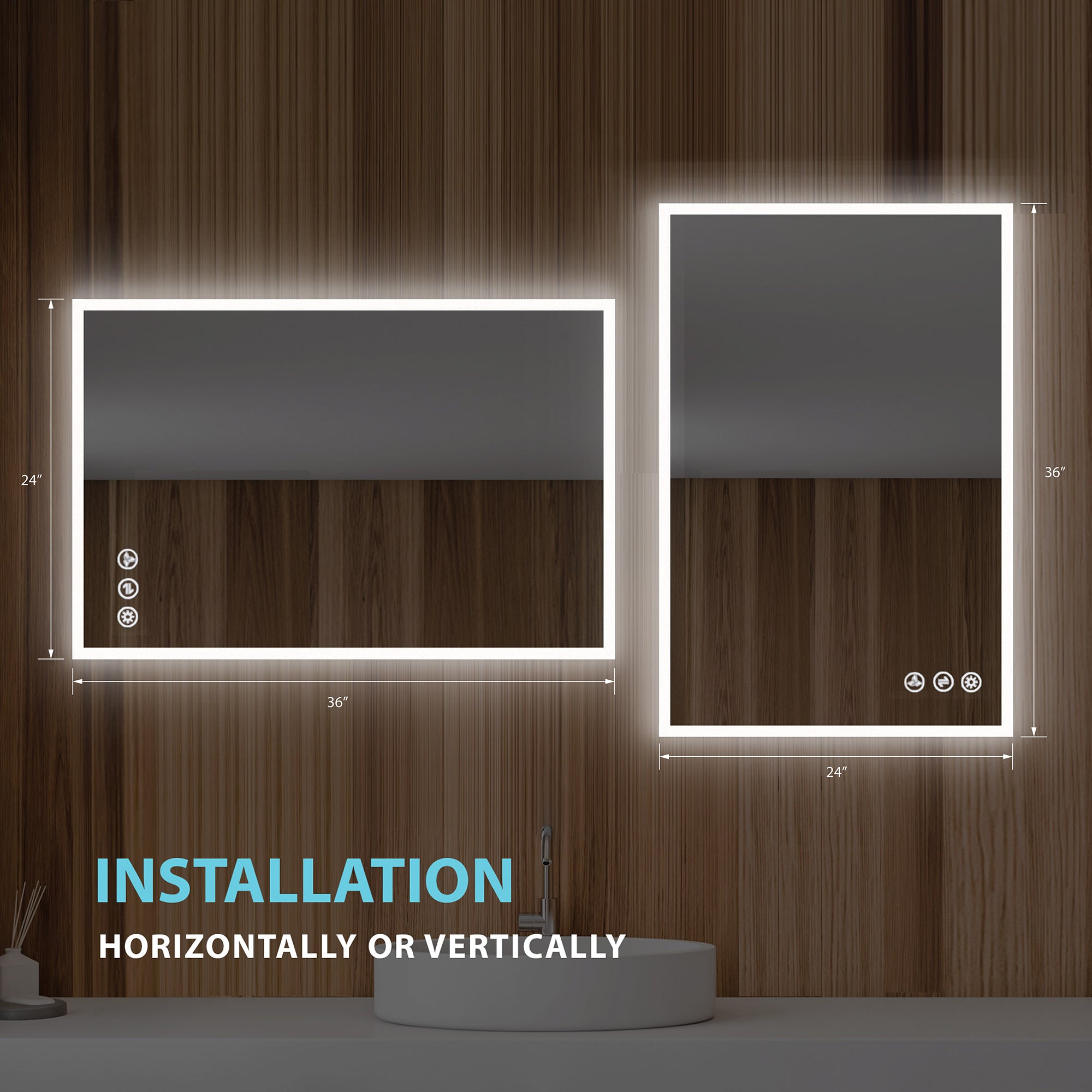Blossom Beta LED Mirror with Frosted Sides LED M2